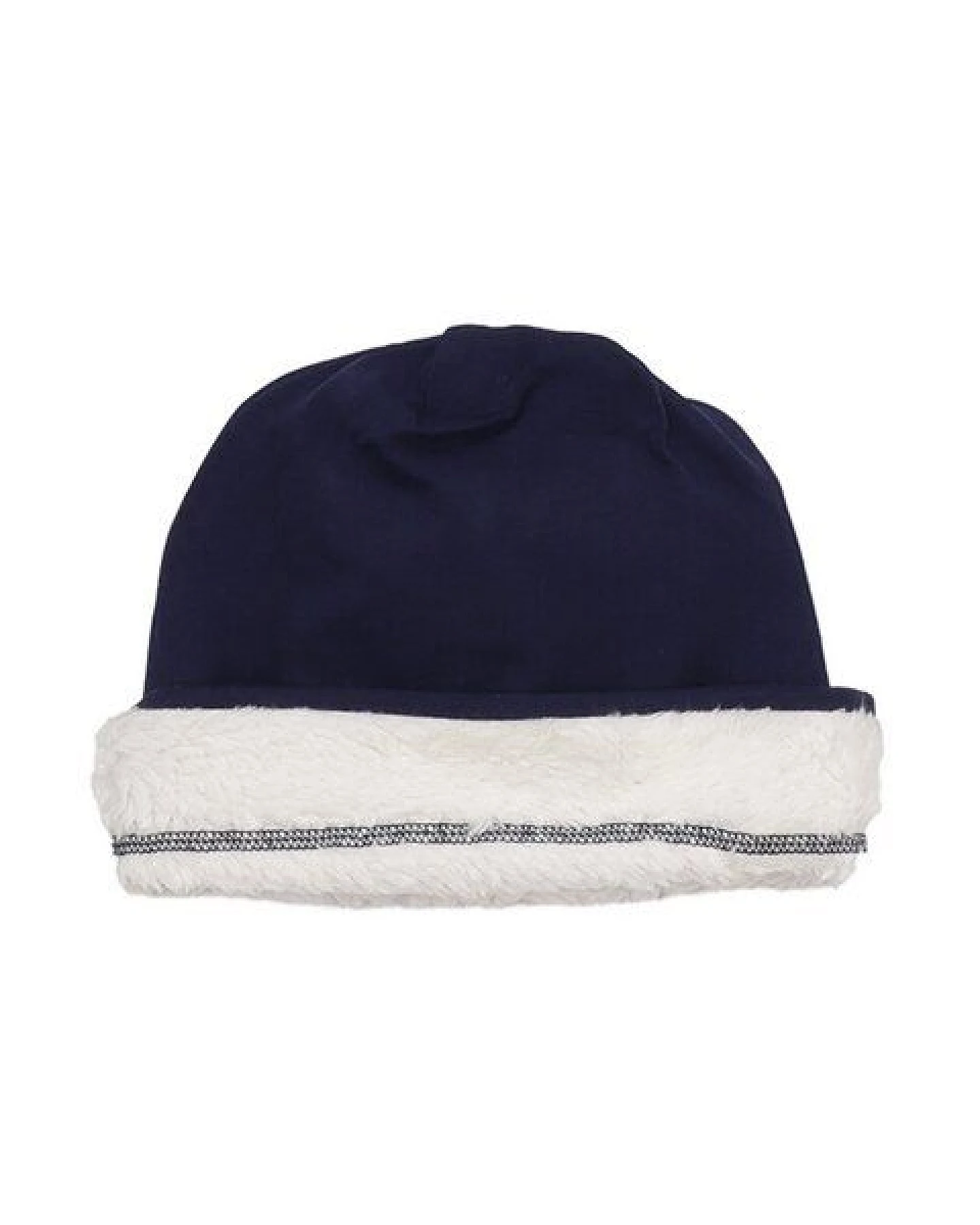 Kinder Beanie GOTS zertifiziert Bio-Baumwolle, Dunkelblau, Walkiddy – Ansicht 3