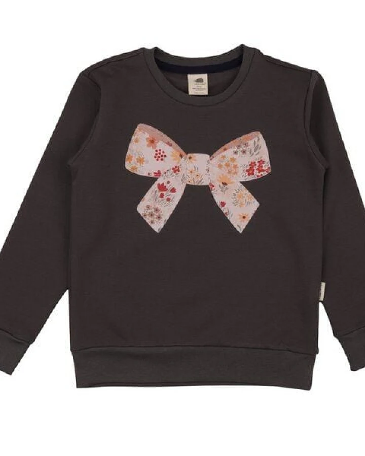 Kleinkinder Sweatshirt Anthrazit aus Baumwolle mit Elasthan – kuschelweicher Walkiddy Pullover für Alltag, Kita, Freizeit, Lagenlook & kühle Tage, nachhaltige Kinderkleidung