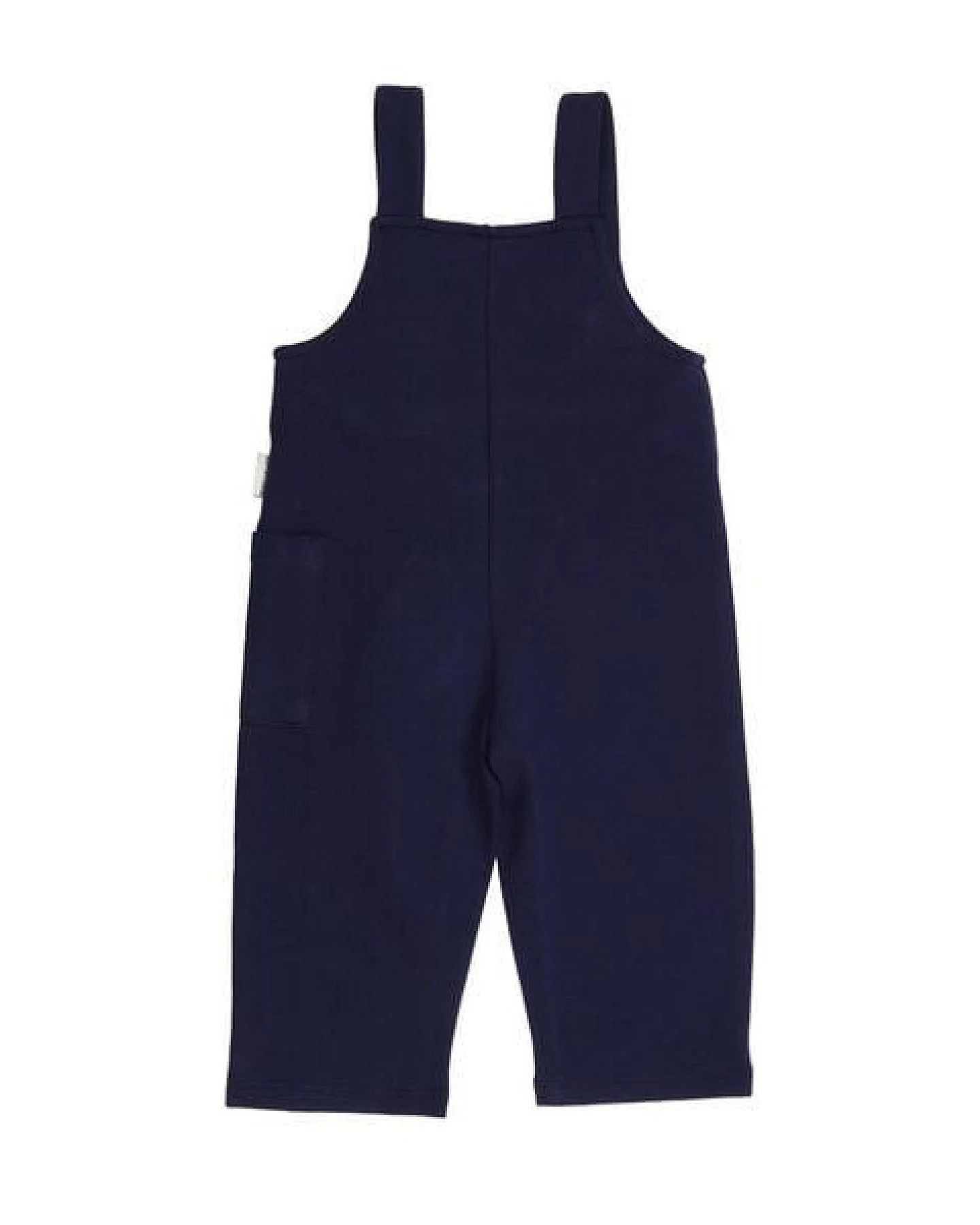 Kinder Latzhose GOTS zertifiziert, dunkelblau „Abyssal Depths“, Bio-Baumwolle, bequem – Walkiddy – Ansicht 3