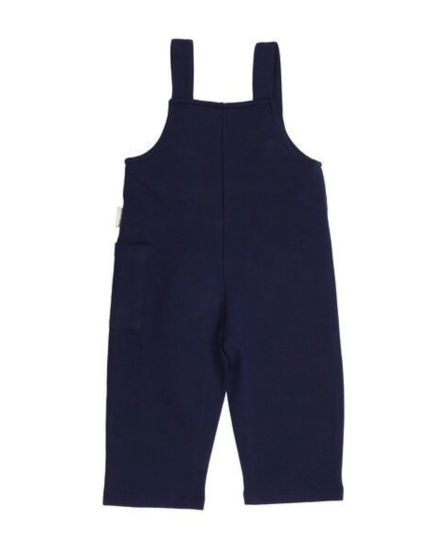 Kinder Latzhose GOTS zertifiziert, dunkelblau „Abyssal Depths“, Bio-Baumwolle, bequem – Walkiddy – Ansicht 3