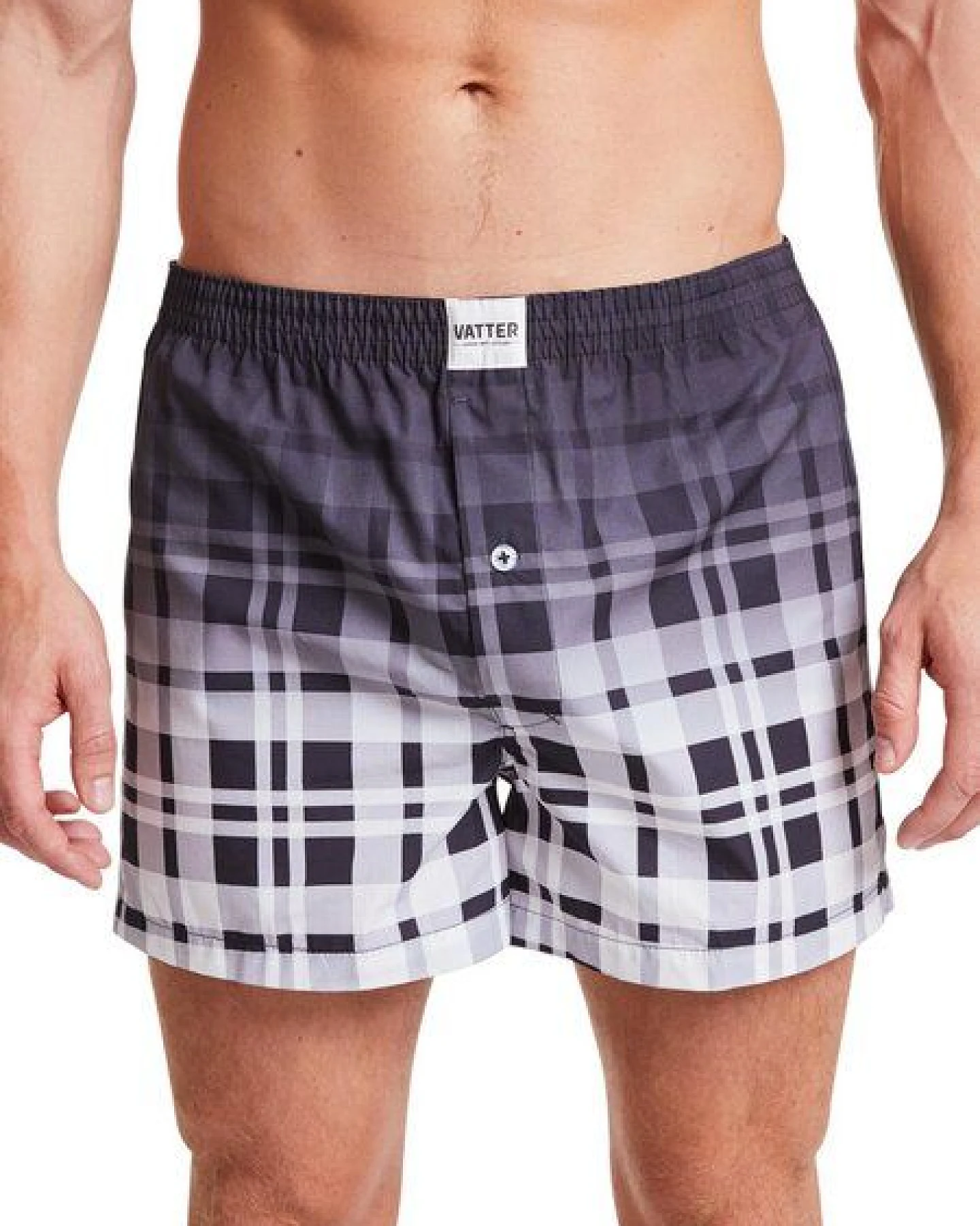 VATTER Boxer Short "Loose Larry" Schwarz/Weiß Faded – Ansicht 2