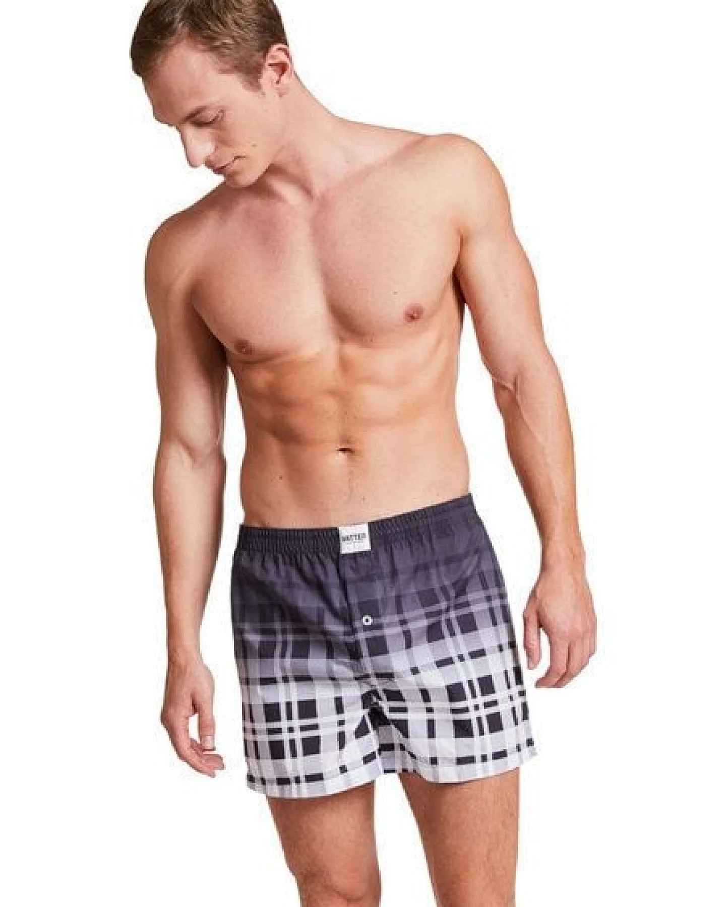 VATTER Boxer Short "Loose Larry" Schwarz/Weiß Faded – Ansicht 3