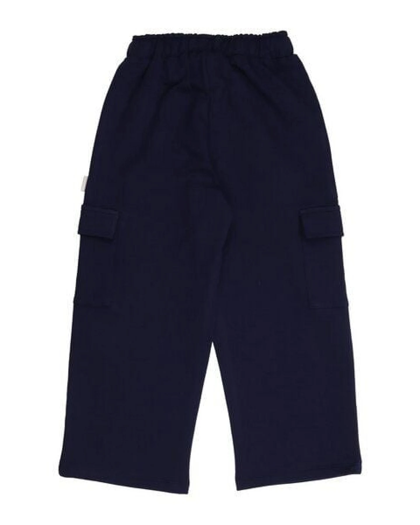 Kinder Hose GOTS-zertifiziert aus Bio-Baumwolle, dunkelblau, weites Bein, elastischer Bund – Walkiddy Abyssal Depths-Pants – Ansicht 4