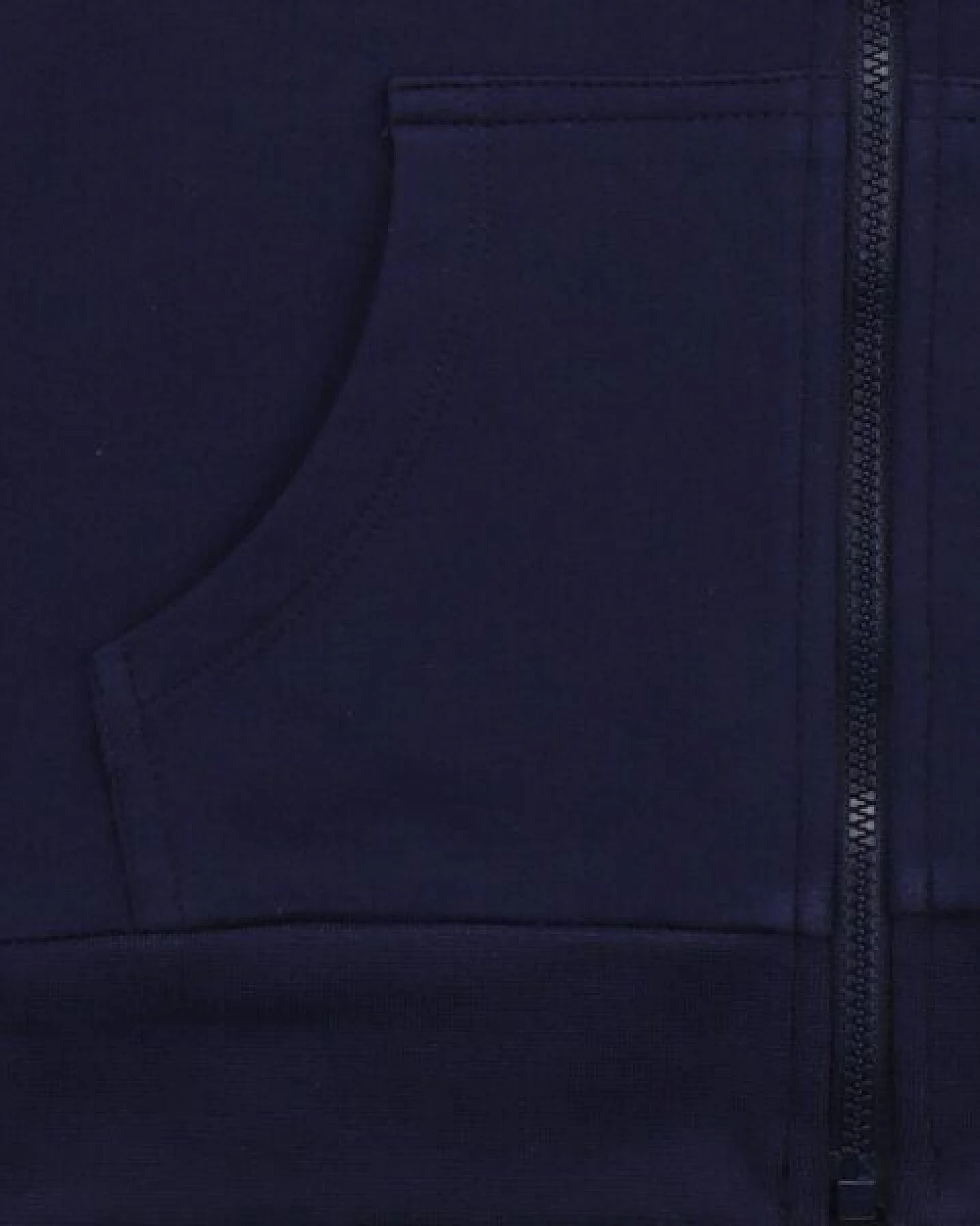 Kinder Sweatjacke GOTS zertifiziert, Bio-Baumwolle, dunkelblau, „Abyssal Depths“, Kapuze, weich – Walkiddy – Ansicht 4