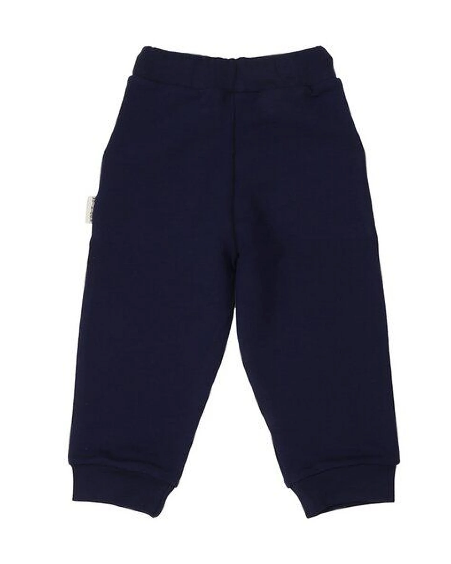 Kinder Jogger GOTS zertifiziert, Bio-Baumwolle, dunkelblau, „Abyssal Depths“, weich, elastischer Bund – Walkiddy – Ansicht 3