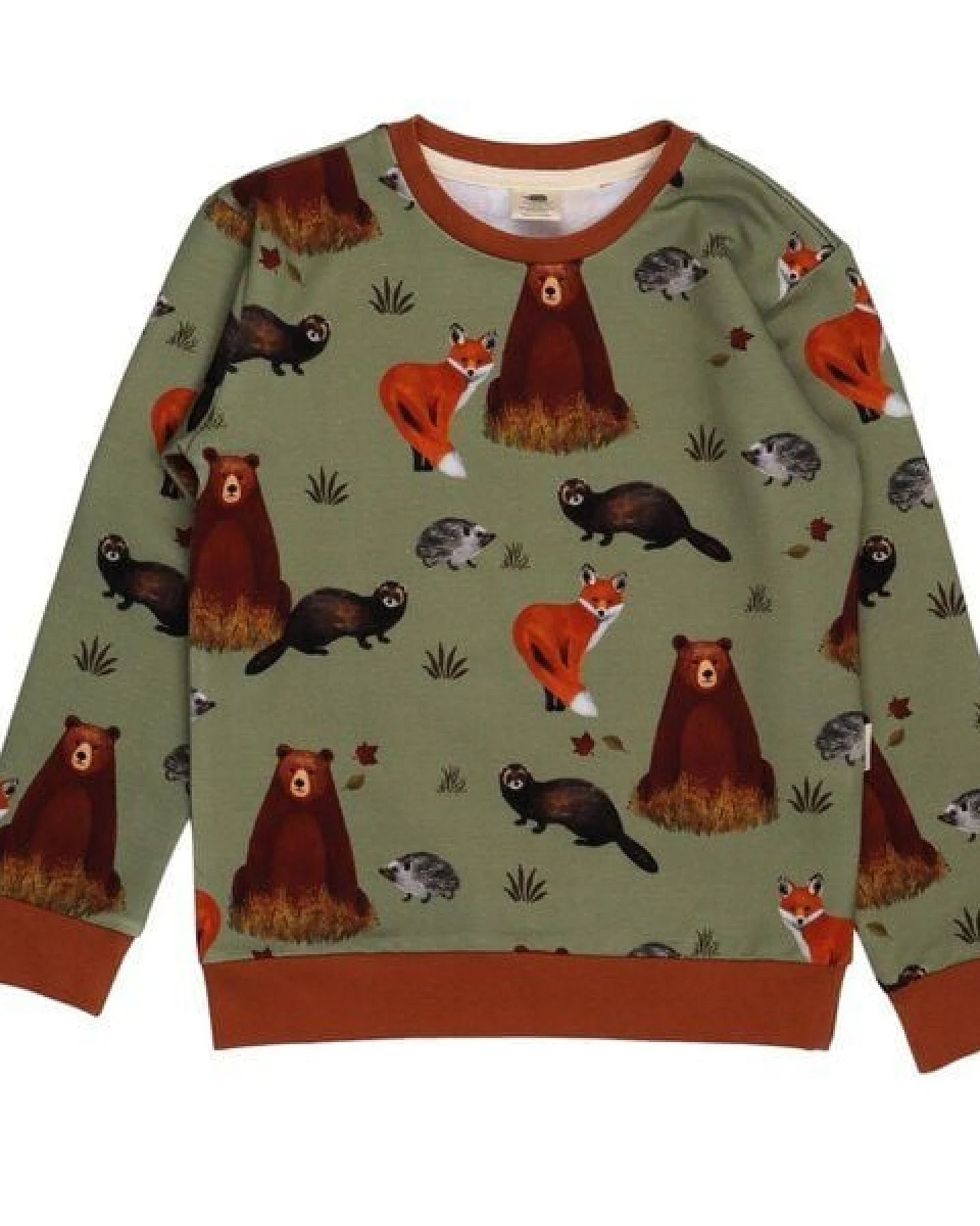 Kinder Sweatshirt Bio-Baumwolle Autumland-Print, kuschelig weich, GOTS-zertifiziert, ideal für kühlere Tage, hautfreundlich und langlebig im Alltag von Walkiddy – Ansicht 2