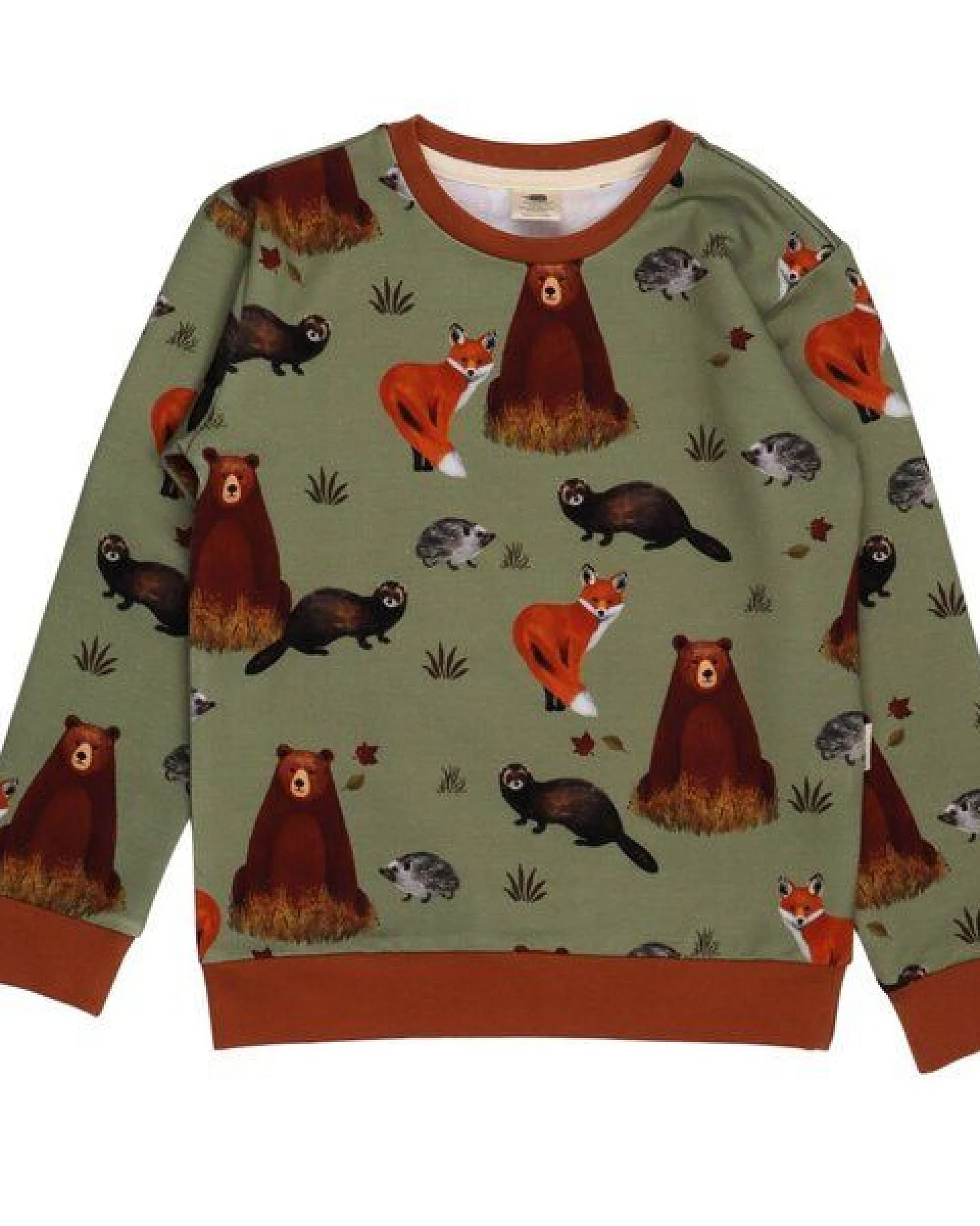 Kinder Sweatshirt Bio-Baumwolle Autumland-Print, kuschelig weich, GOTS-zertifiziert, ideal für kühlere Tage, hautfreundlich und langlebig im Alltag von Walkiddy – Ansicht 2