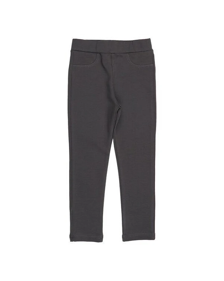 Kinder Sweat-Leggings GOTS-zertifiziert aus Bio-Baumwolle, anthrazit – Walkiddy, weich mit elastischem Bund