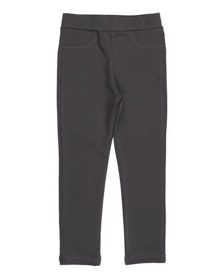 Kinder Sweat-Leggings GOTS-zertifiziert aus Bio-Baumwolle, anthrazit – Walkiddy, weich mit elastischem Bund