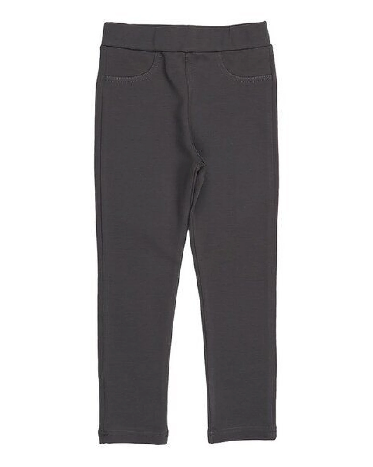 Kinder Sweat-Leggings GOTS-zertifiziert aus Bio-Baumwolle, anthrazit – Walkiddy, weich mit elastischem Bund – Ansicht 2