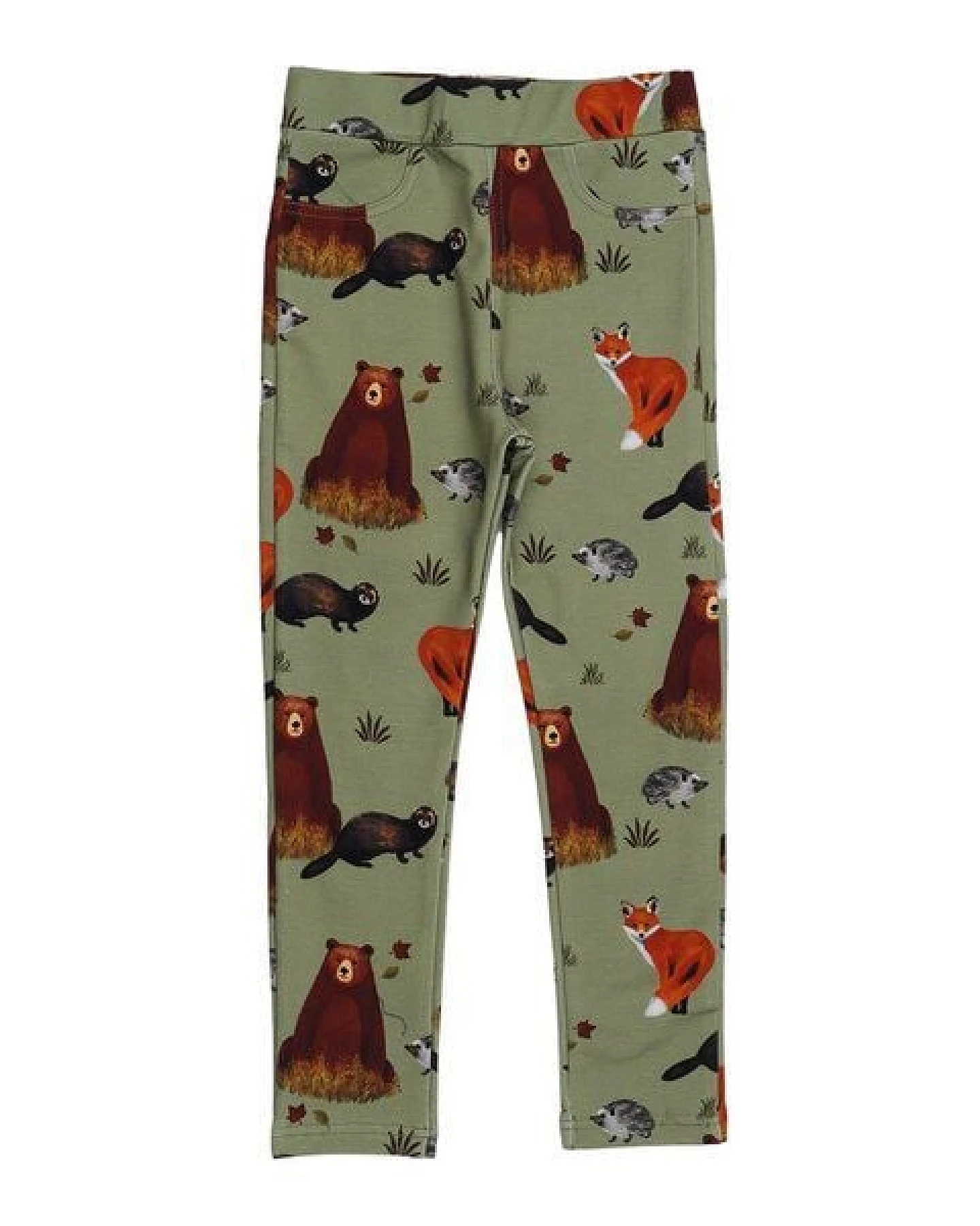 Kinder Sweat-Leggings GOTS-zertifiziert aus Bio-Baumwolle mit Herbstmotiv – Walkiddy – Ansicht 2