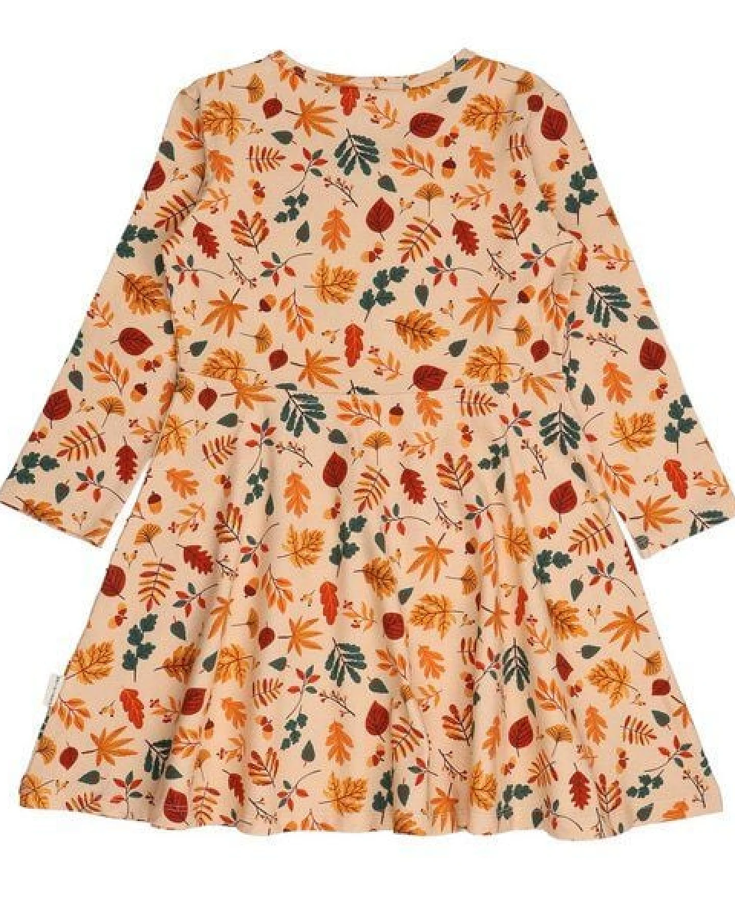 Kleinkinder Langarmkleid Autumn Leaves aus weicher Baumwolle von Walkiddy – Ansicht 3