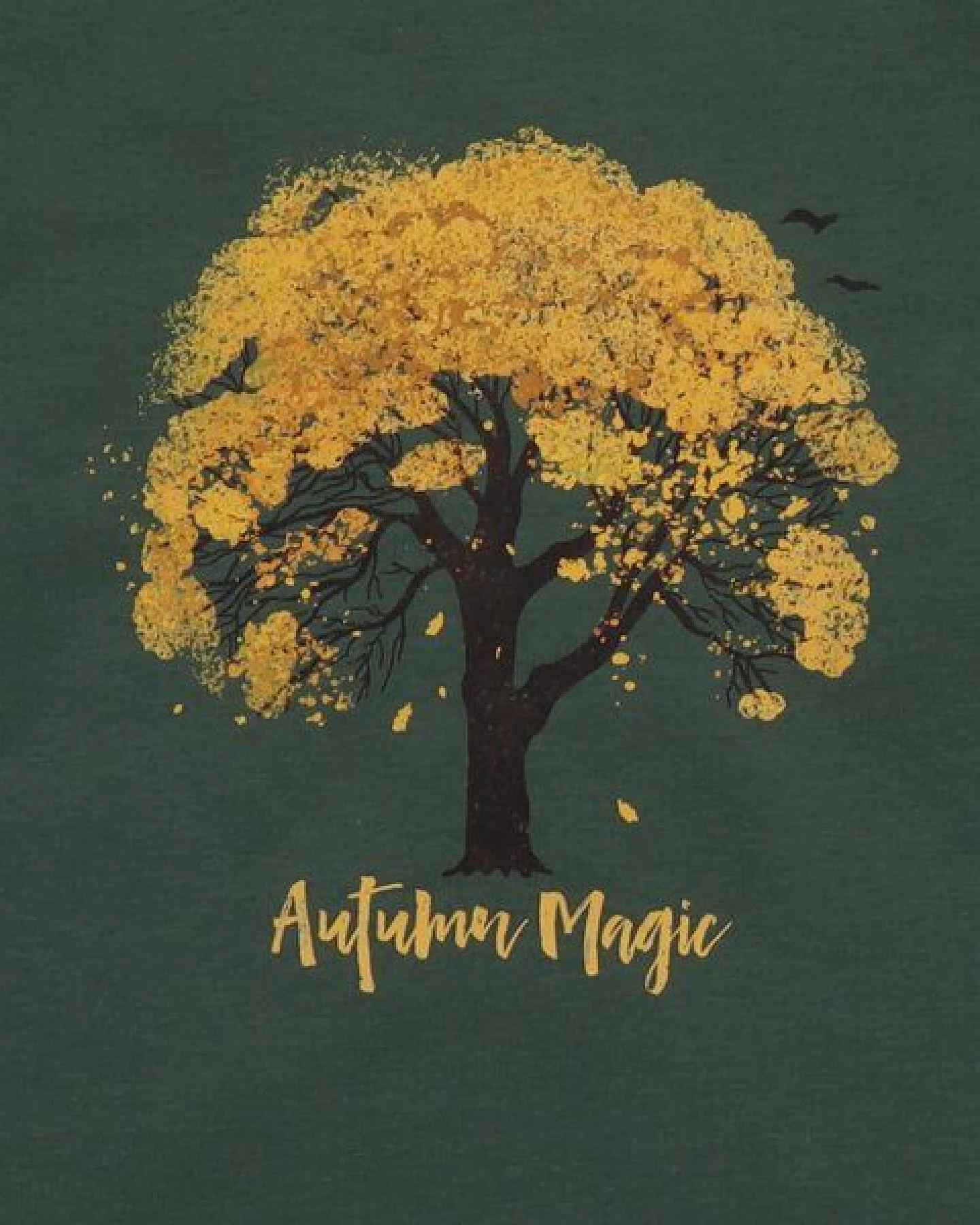 Kinder Langarmshirt GOTS zertifiziert, dunkelgrün, „Autumn Leaves“ Frontprint, Bio-Baumwolle, weich – Walkiddy – Ansicht 3