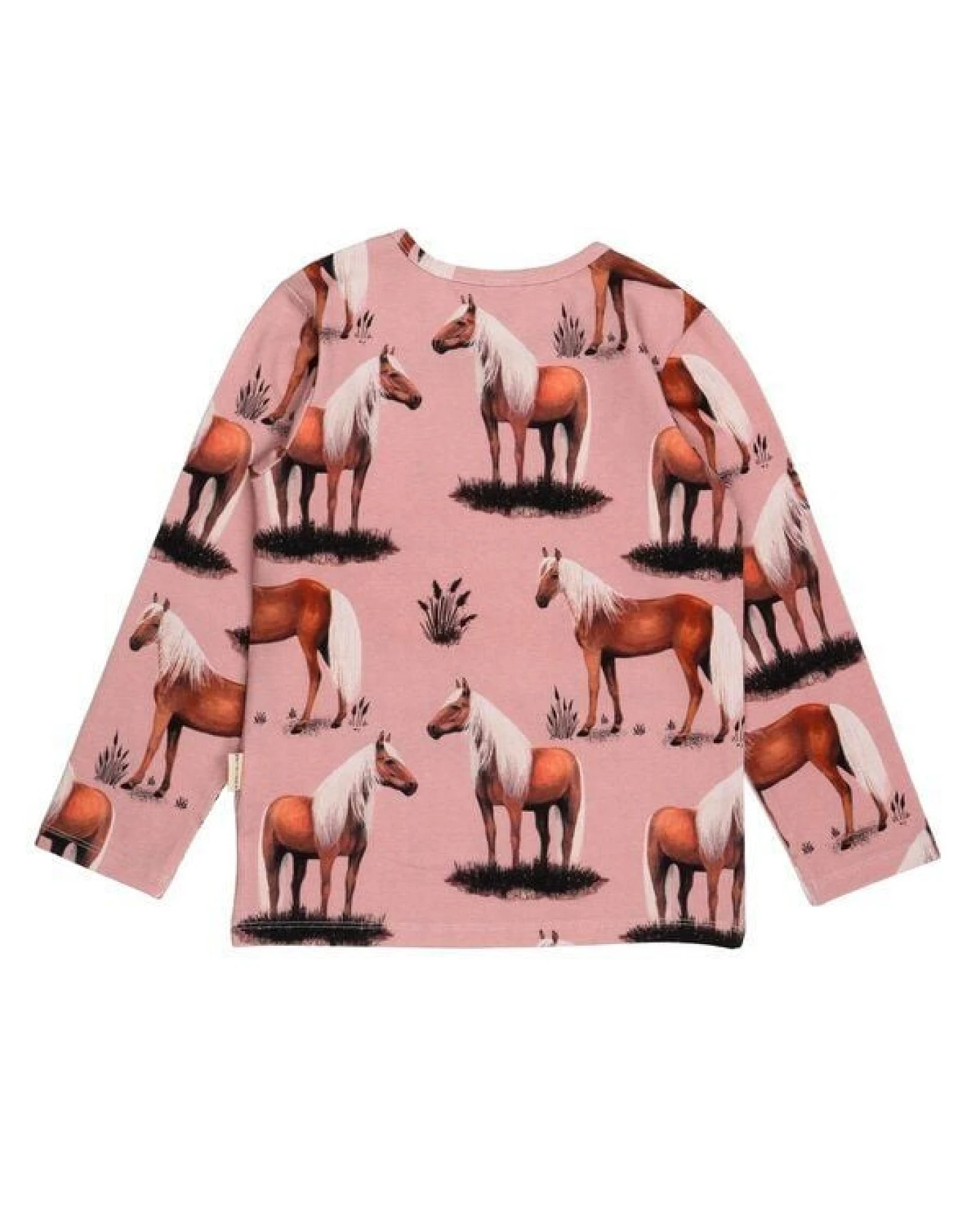 Langarmshirt Kinder Bio-Baumwolle Beauty Horses rosa GOTS zertifiziert weiches Jerseyshirt von Walkiddy für Mädchen hautfreundlich vegan nachhaltige Pferdemotiv Mode für Alltag Kita Schule – Ansicht 4