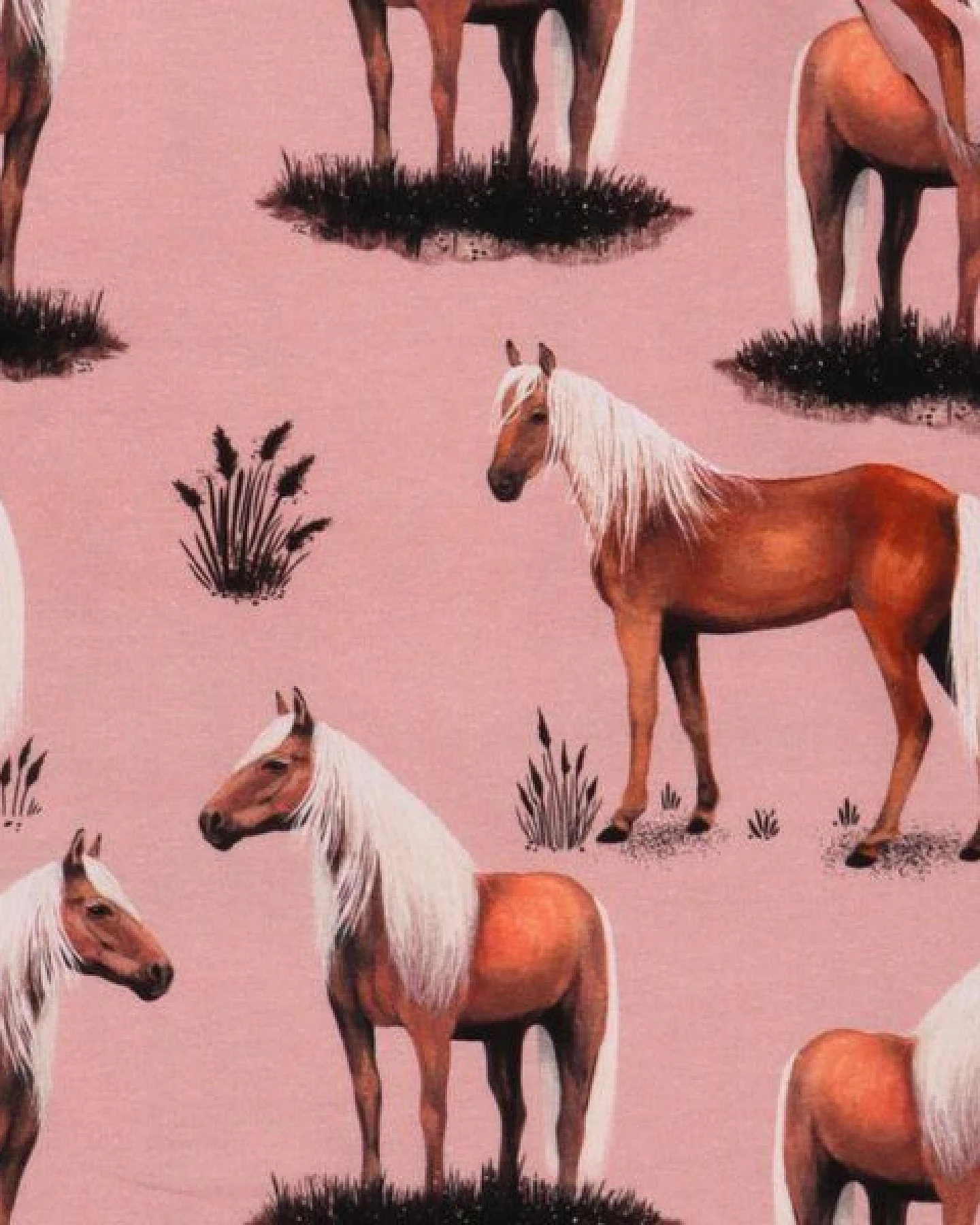 Kinder Sweatshirt Bio-Baumwolle GOTS "Beauty Horses" rosa – veganes, fair produziertes Walkiddy Pferde-Sweatshirt, kuschelig für pferdebegeisterte Kids im Alltag und in der Schule – Ansicht 3