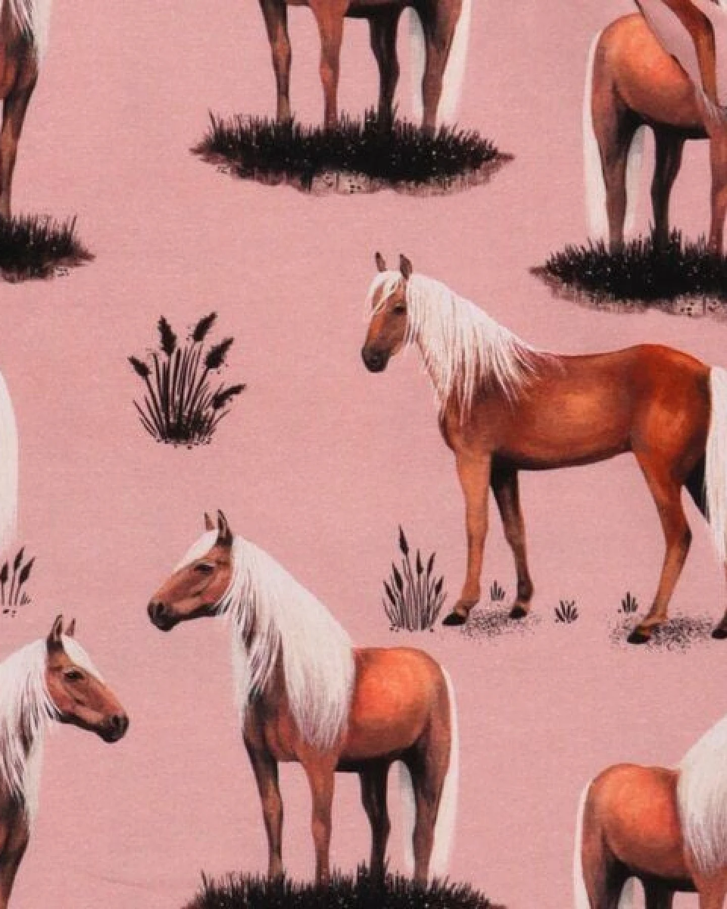 Kinder Sweatshirt Bio-Baumwolle GOTS "Beauty Horses" rosa – veganes, fair produziertes Walkiddy Pferde-Sweatshirt, kuschelig für pferdebegeisterte Kids im Alltag und in der Schule – Ansicht 3