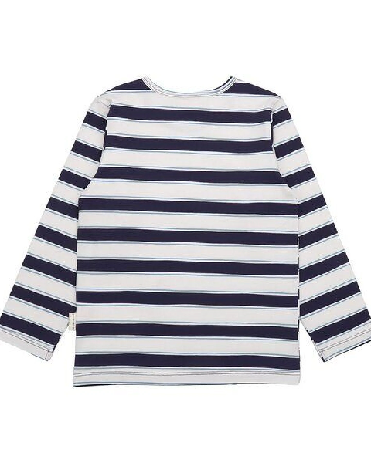 Kinder Langarmshirt GOTS-zertifiziert aus Bio-Baumwolle blau-weiß gestreift – Walkiddy – Ansicht 4