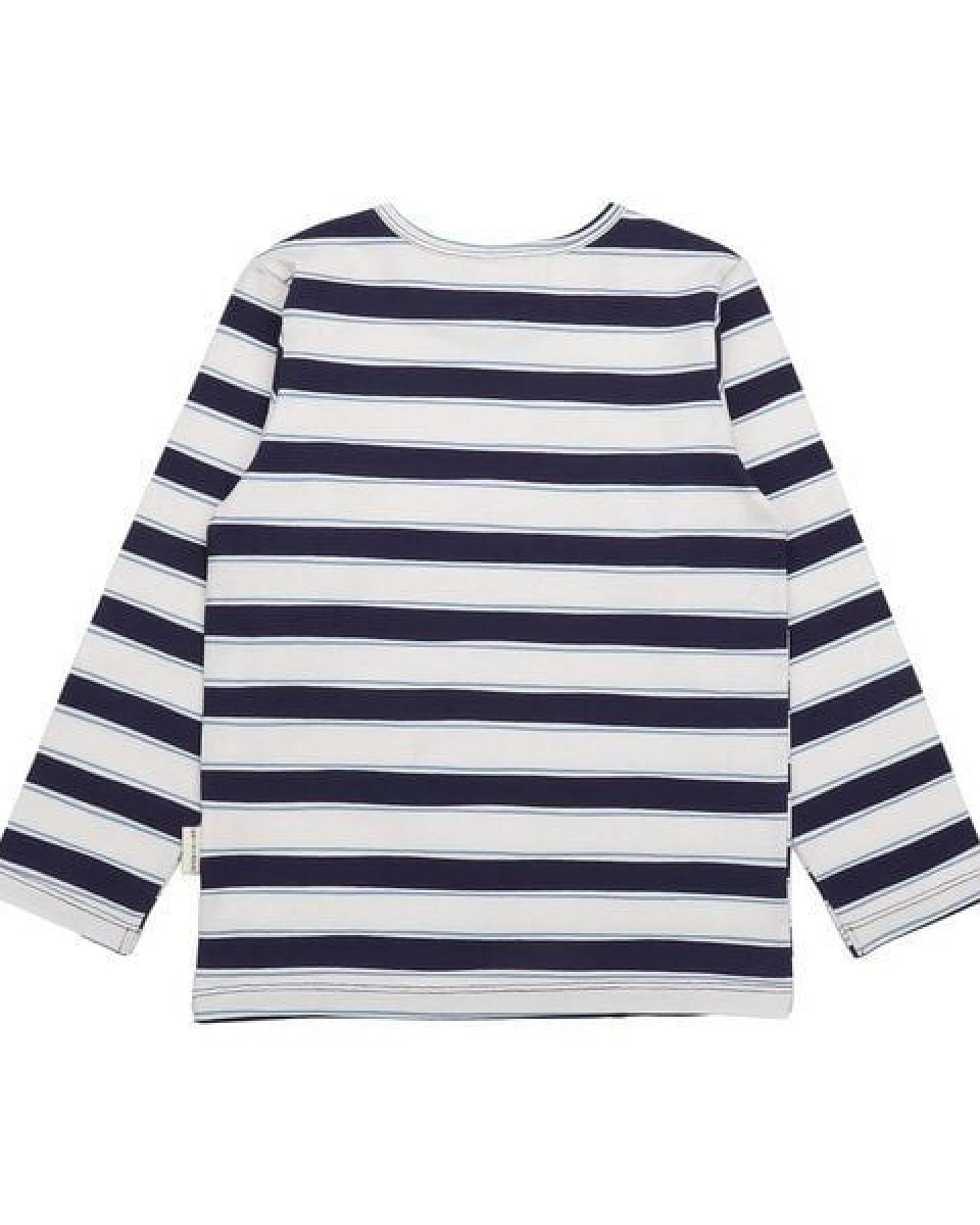 Kinder Langarmshirt GOTS-zertifiziert aus Bio-Baumwolle blau-weiß gestreift – Walkiddy – Ansicht 4