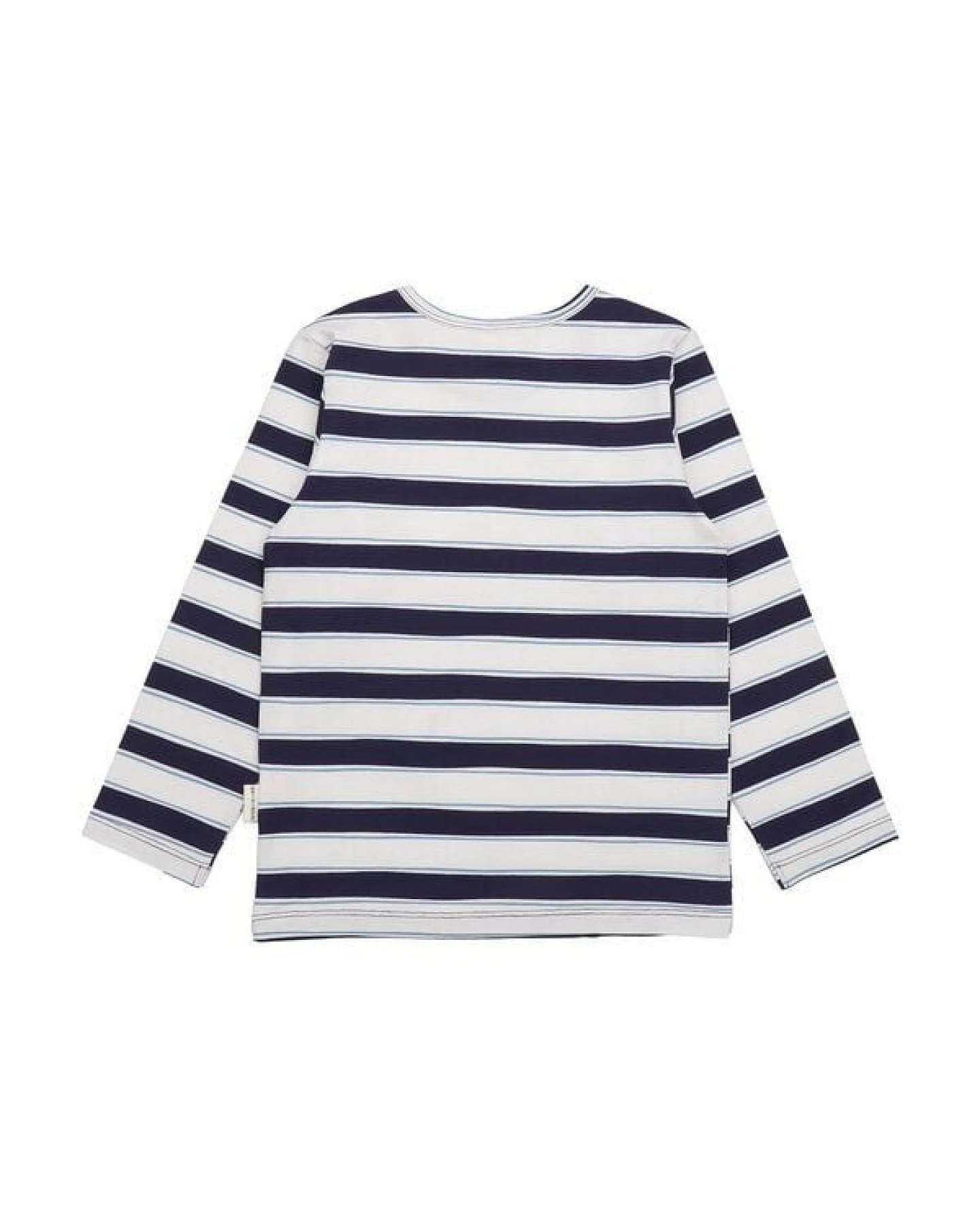 Kinder Langarmshirt GOTS-zertifiziert aus Bio-Baumwolle blau-weiß gestreift – Walkiddy – Ansicht 4