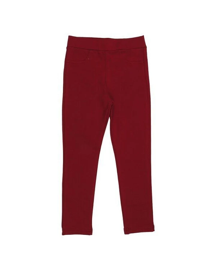 Kinder Sweat-Leggings GOTS-zertifiziert aus Bio-Baumwolle mit Elasthan, bordeaux – Walkiddy, weich, elastischer Bund, alltagstauglich