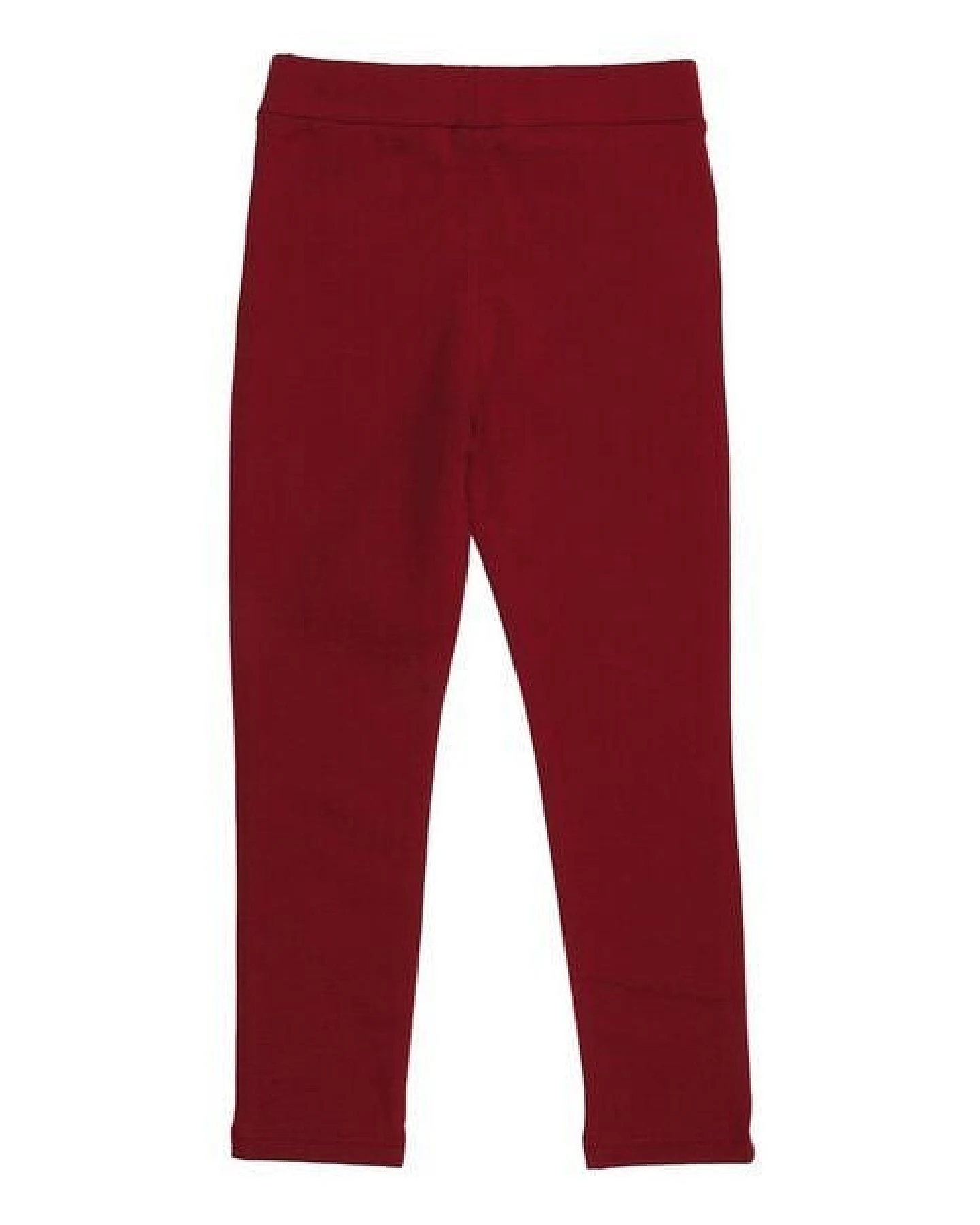 Kinder Sweat-Leggings GOTS-zertifiziert aus Bio-Baumwolle mit Elasthan, bordeaux – Walkiddy, weich, elastischer Bund, alltagstauglich – Ansicht 3