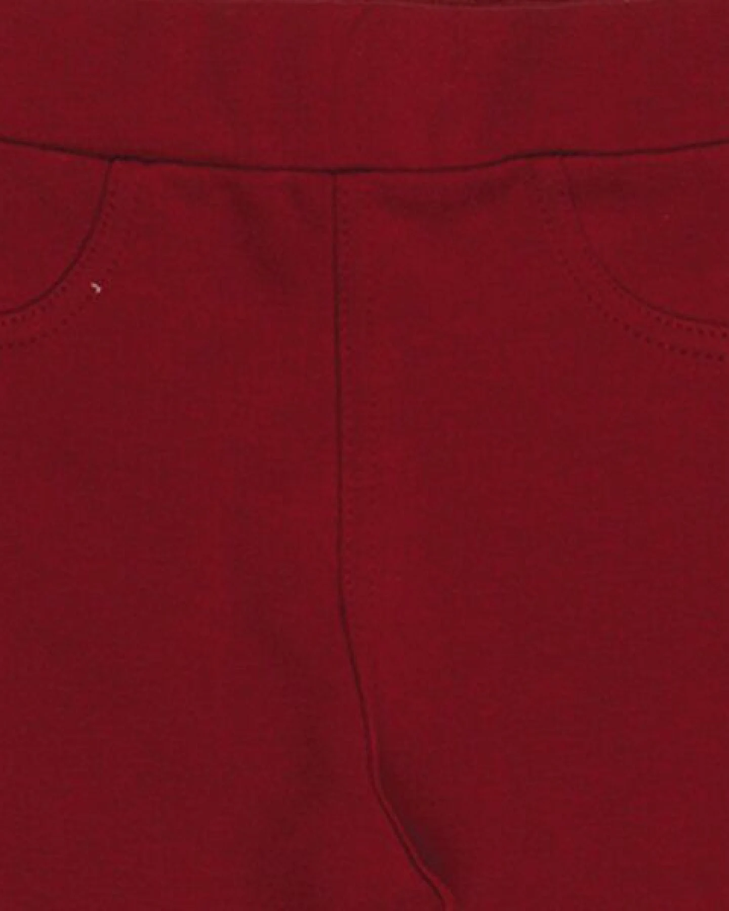 Kinder Sweat-Leggings GOTS-zertifiziert aus Bio-Baumwolle mit Elasthan, bordeaux – Walkiddy, weich, elastischer Bund, alltagstauglich – Ansicht 4