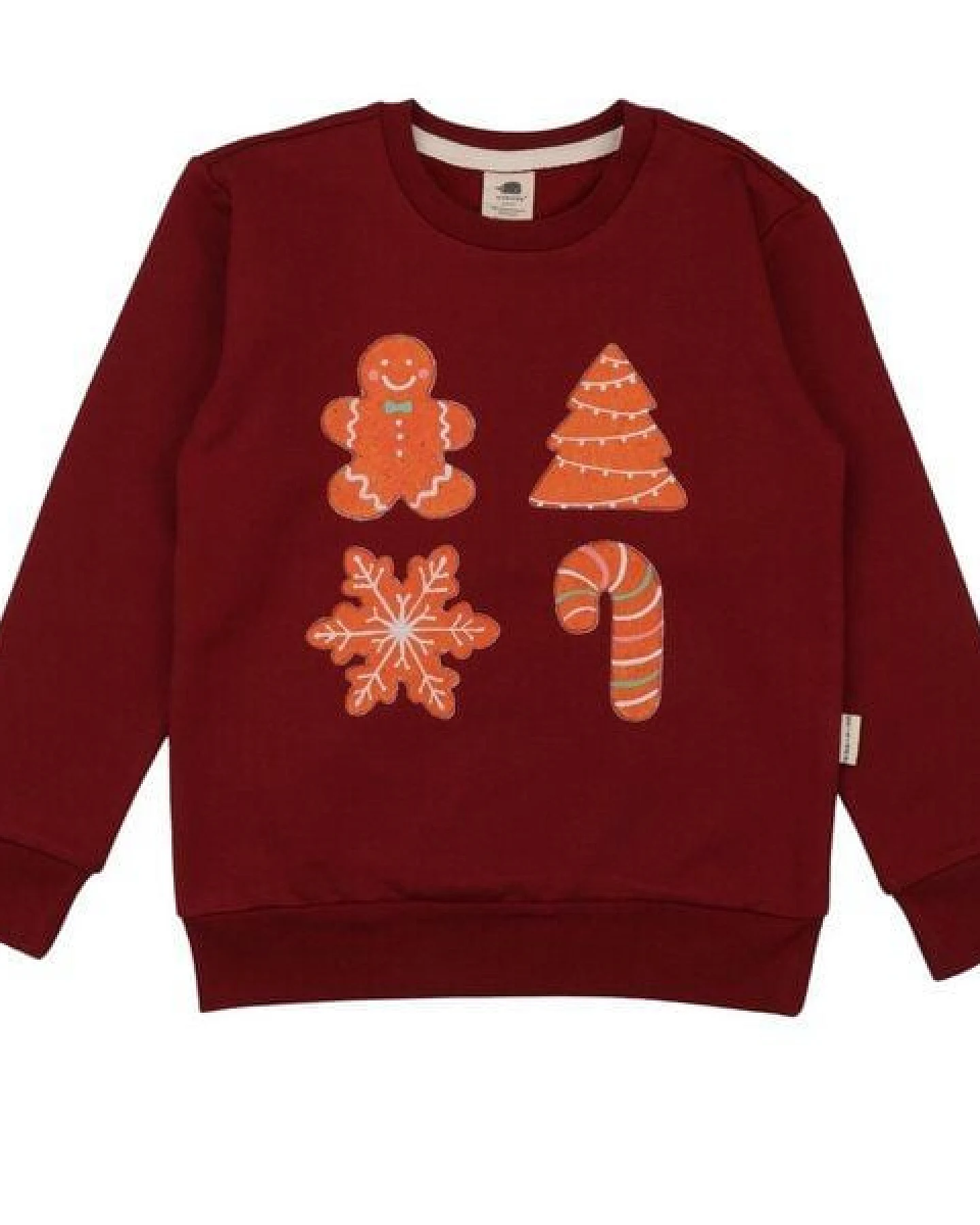 Kinder Sweatshirt aus Bio-Baumwolle in Burgund, GOTS-zertifiziert, kuschelig, strapazierfähig, pflegeleicht und vielseitig kombinierbarer Allrounder von Walkiddy – Ansicht 2