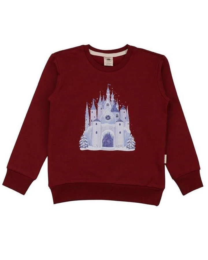Kinder Sweatshirt Bio-Baumwolle GOTS bordeaux von Walkiddy – kuschelweicher, langlebiger Pullover für jeden Tag, nachhaltig, fair und hautfreundlich – ideal für Schule, Kita und Freizeit