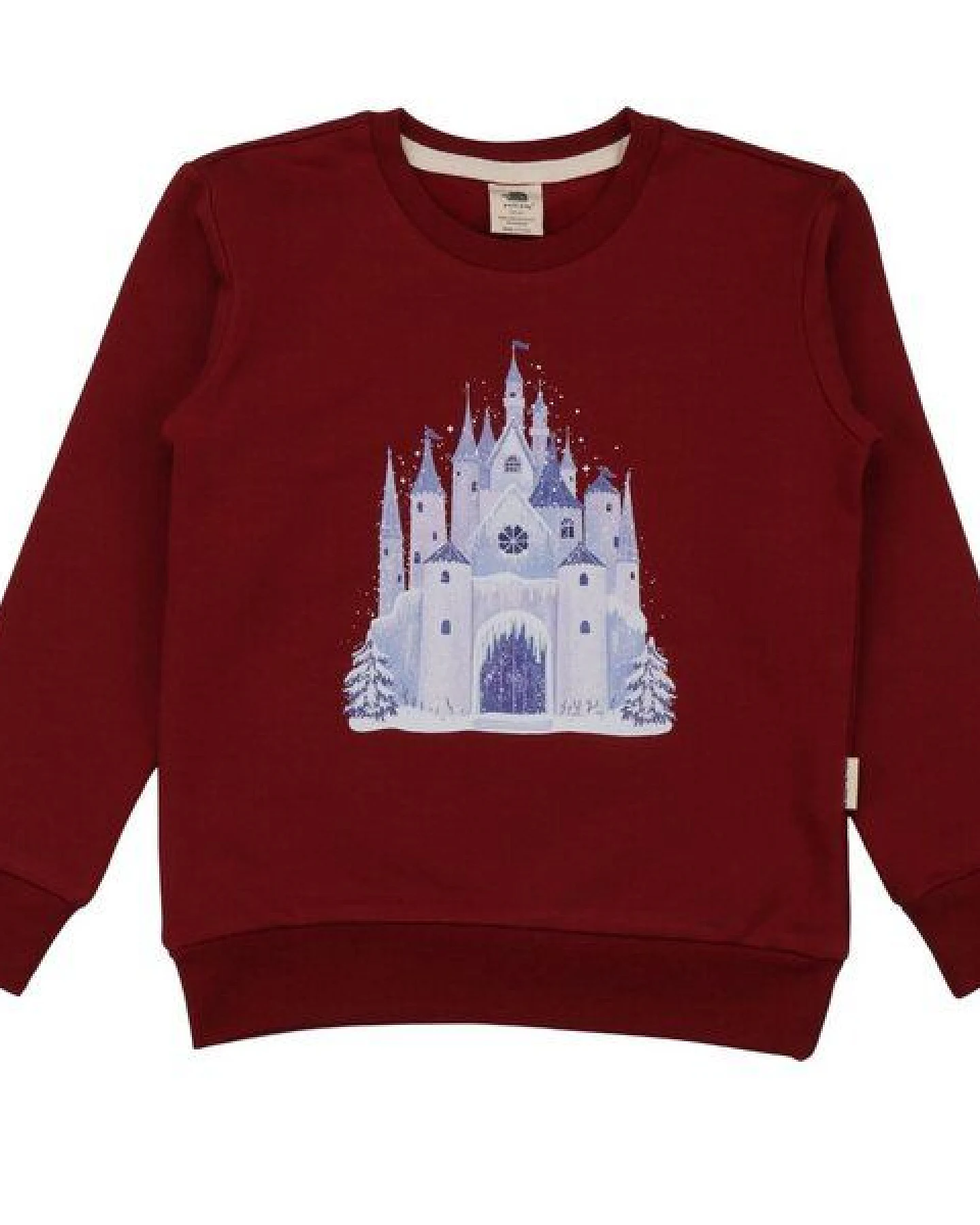 Kinder Sweatshirt Bio-Baumwolle GOTS bordeaux von Walkiddy – kuschelweicher, langlebiger Pullover für jeden Tag, nachhaltig, fair und hautfreundlich – ideal für Schule, Kita und Freizeit – Ansicht 2