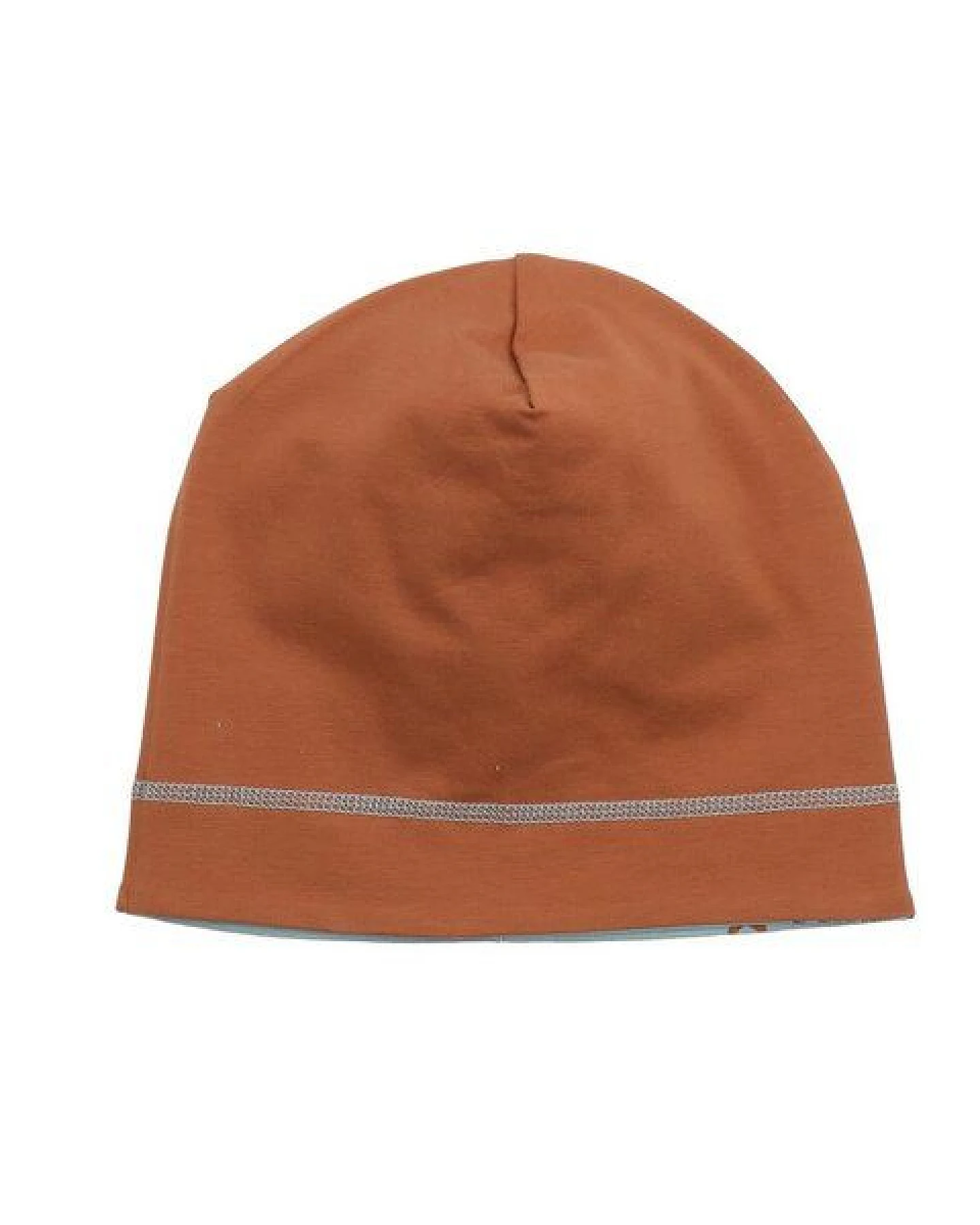 Kinder Beanie GOTS-zertifiziert aus Bio-Baumwolle braun mit Hunde-Detail – Walkiddy – Ansicht 3