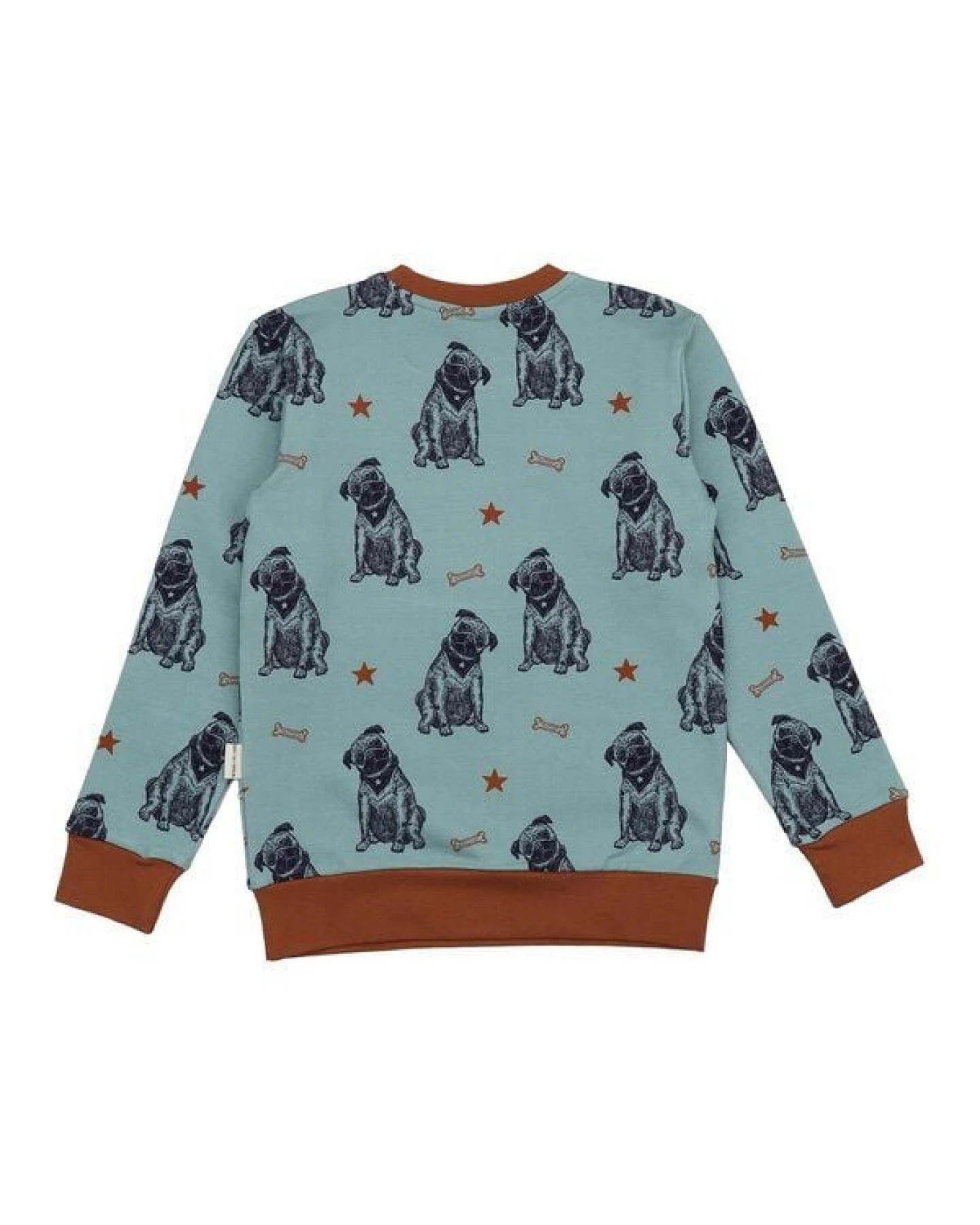 Kinder Sweatshirt – Blaugrün mit Hundemotiv, weich & bequem, wärmend, alltagstauglich, gut kombinierbar – Ansicht 3