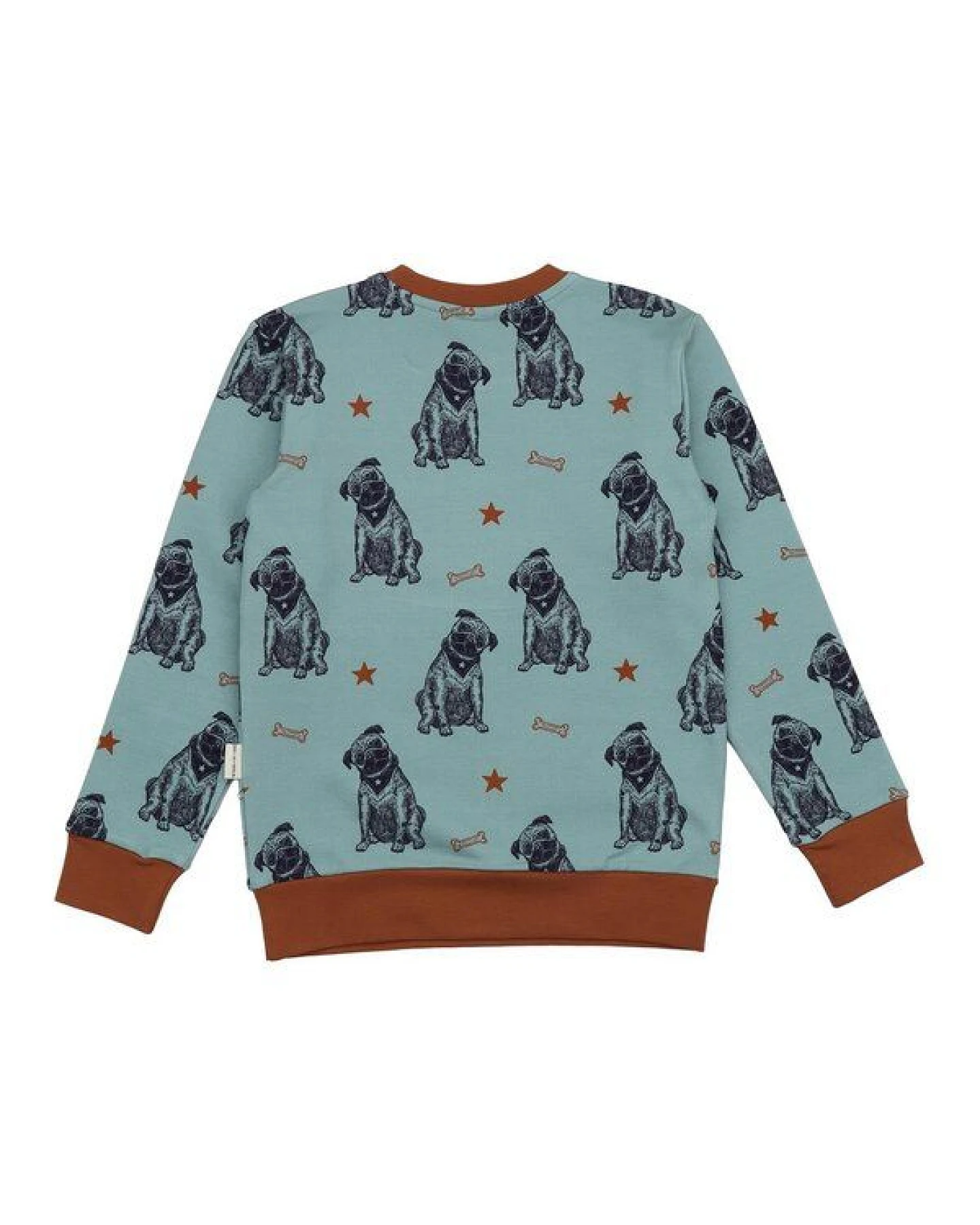 Kinder Sweatshirt – Blaugrün mit Hundemotiv, weich & bequem, wärmend, alltagstauglich, gut kombinierbar – Ansicht 3