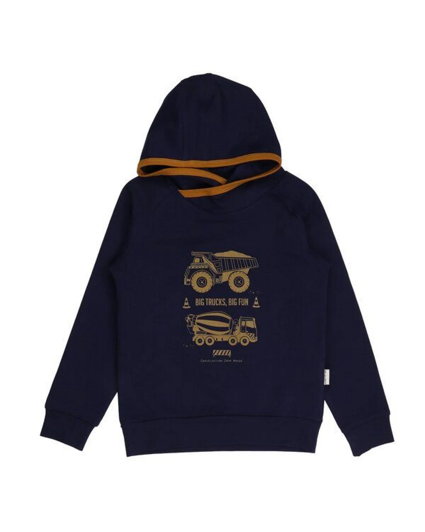 Kinder Hoodie GOTS zertifiziert, dunkelblau, Print, Bio-Baumwolle, weich – Walkiddy – Ansicht 2