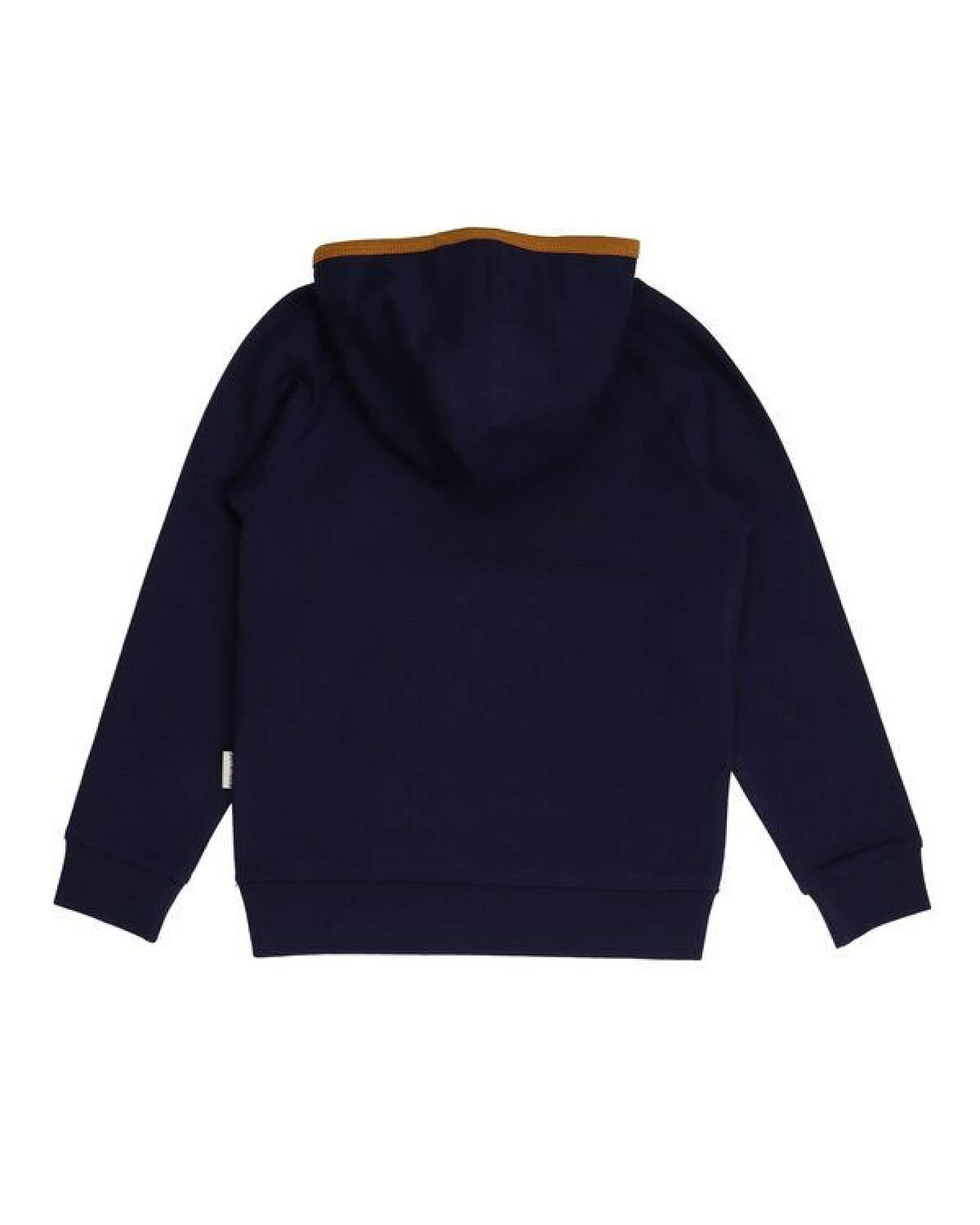 Kinder Hoodie GOTS zertifiziert, dunkelblau, Print, Bio-Baumwolle, weich – Walkiddy – Ansicht 4