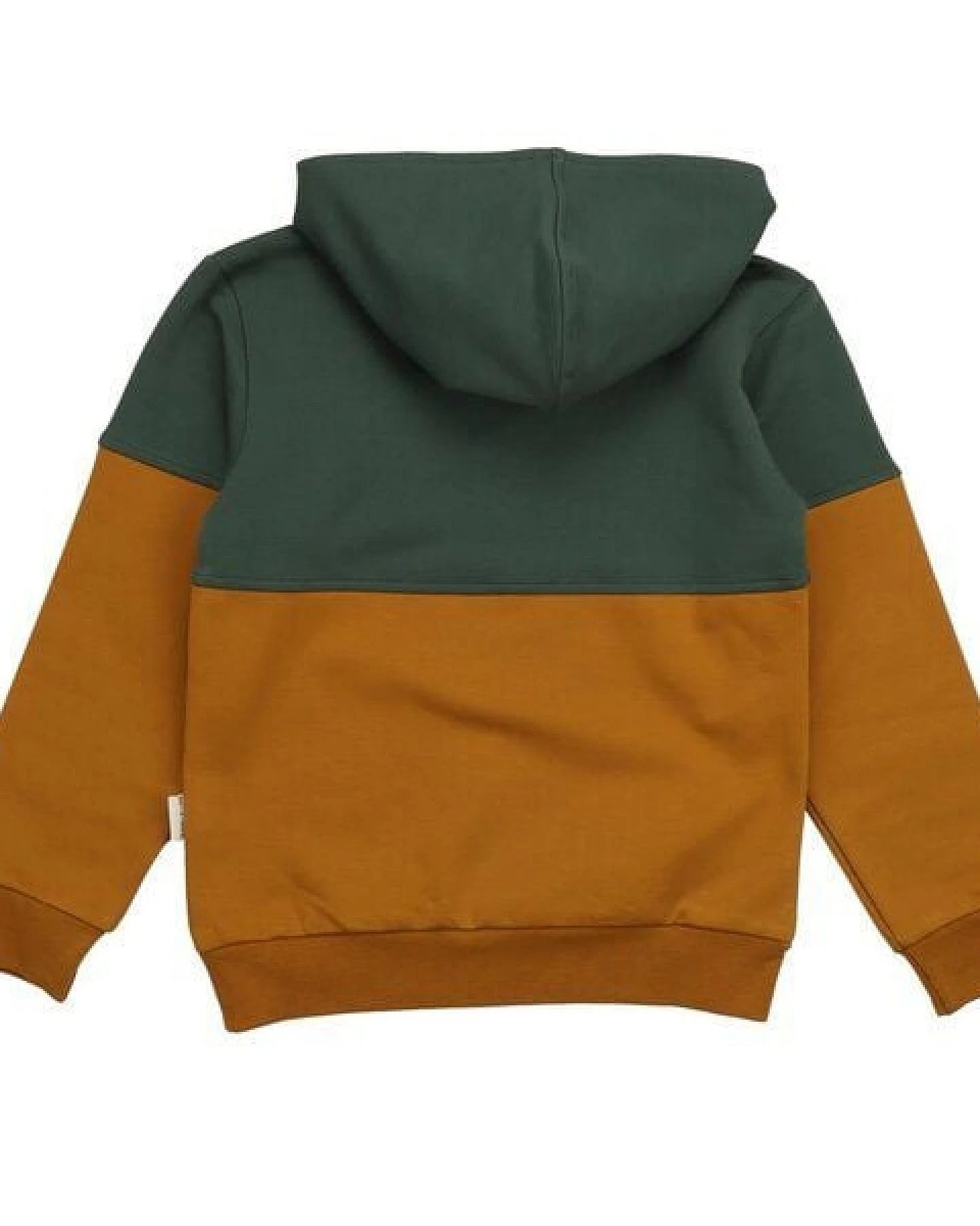 Kinder Kapuzenpullover GOTS-zertifiziert aus Bio-Baumwolle grün-braun „Crazy Machines“ – Walkiddy – Ansicht 3