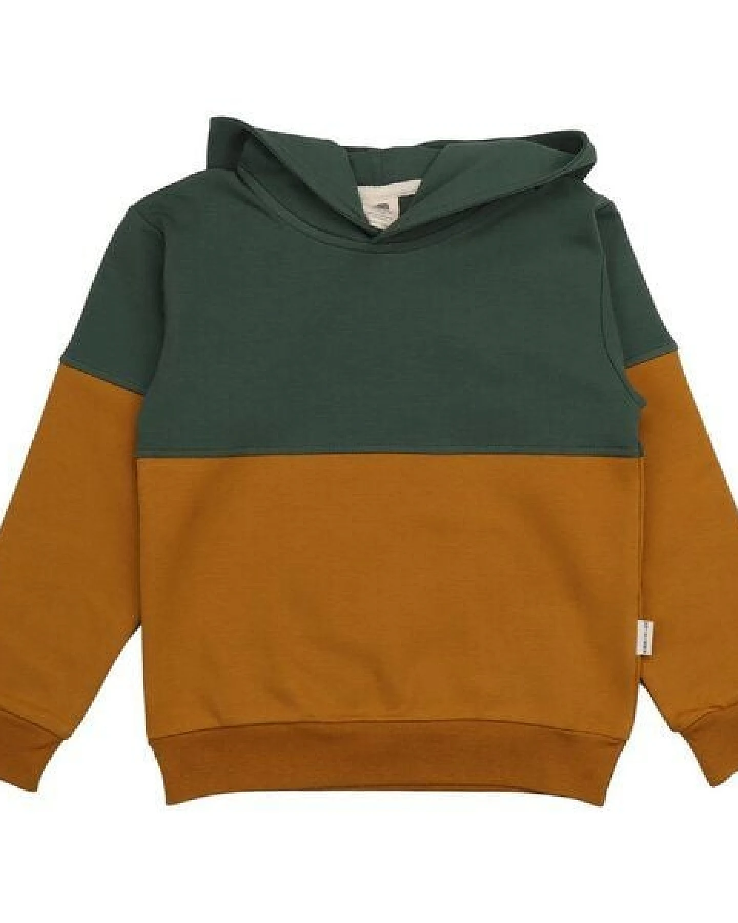 Kinder Kapuzenpullover GOTS-zertifiziert aus Bio-Baumwolle grün-braun „Crazy Machines“ – Walkiddy – Ansicht 2