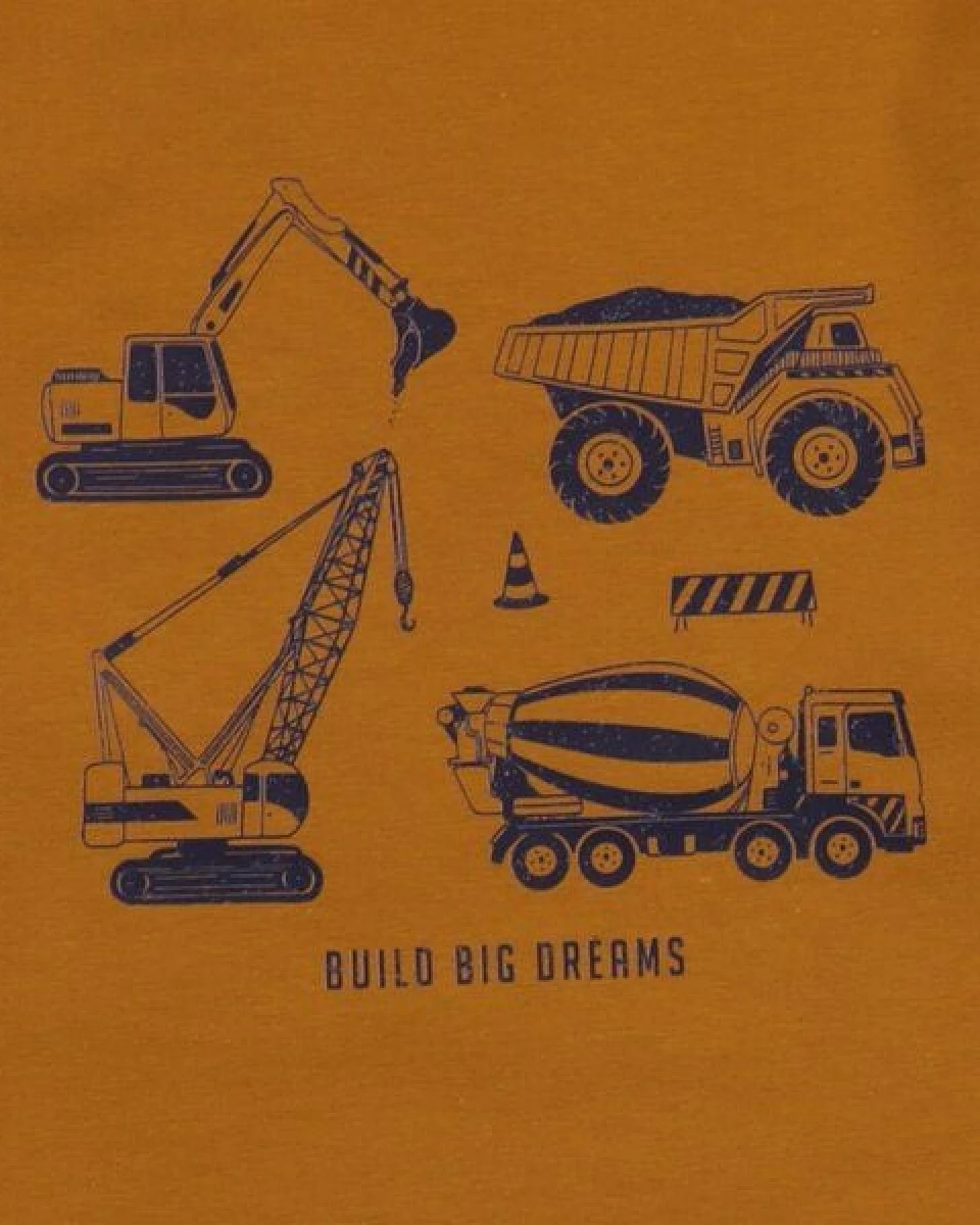 Kinder Langarmshirt GOTS-zertifiziert aus Bio-Baumwolle karamellbraun mit Fahrzeuge-Motiv „Crazy Machines“ – Walkiddy – Ansicht 3
