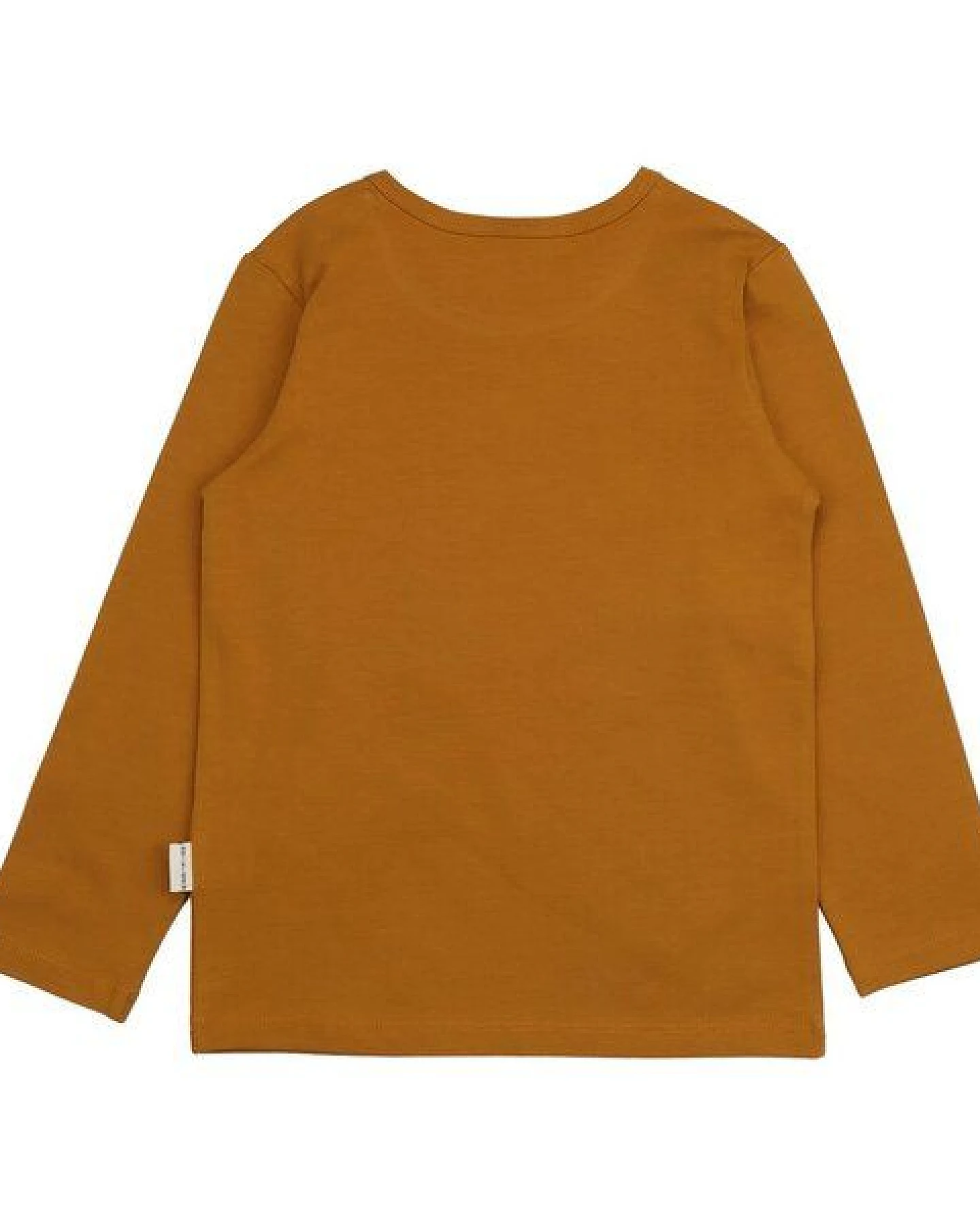 Kinder Langarmshirt GOTS-zertifiziert aus Bio-Baumwolle karamellbraun mit Fahrzeuge-Motiv „Crazy Machines“ – Walkiddy – Ansicht 4
