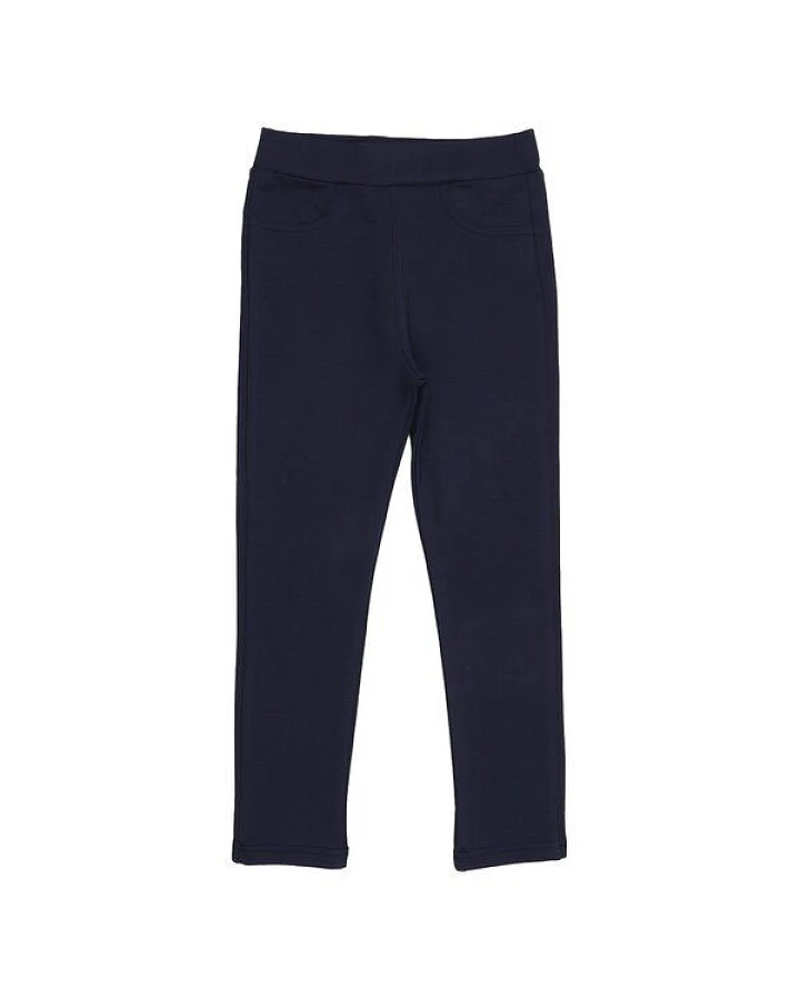 Kinder Sweat-Leggings GOTS-zertifiziert aus Bio-Baumwolle mit Elasthan, dunkelblau – Walkiddy, weich, elastischer Bund & alltagstauglicher Schnitt