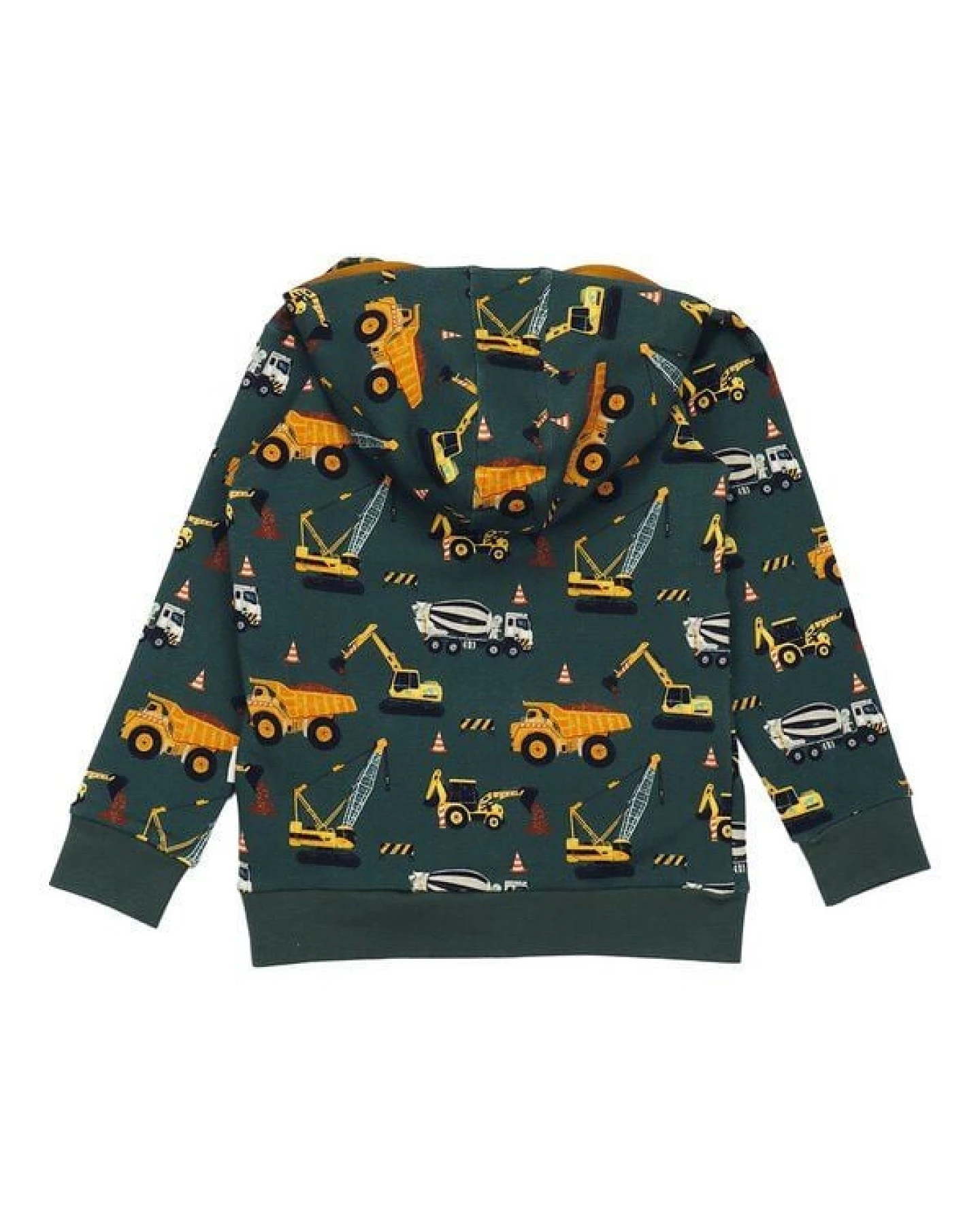 Kinder Sweatjacke Bio-Baumwolle Crazy Machines-Print, Kapuzenjacke, GOTS-zertifiziert, weich, robust, mit Reißverschluss – perfekt für kleine Tüftler von Walkiddy – Ansicht 3