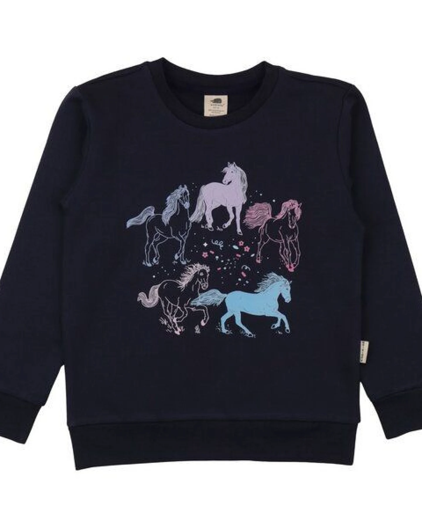 Kinder Sweatshirt Bio-Baumwolle GOTS navy von Walkiddy – gemütlicher, robuster Pullover für Alltag und Kita, nachhaltig, fair und angenehm weich auf der Haut – perfekt zum Kombinieren – Ansicht 2
