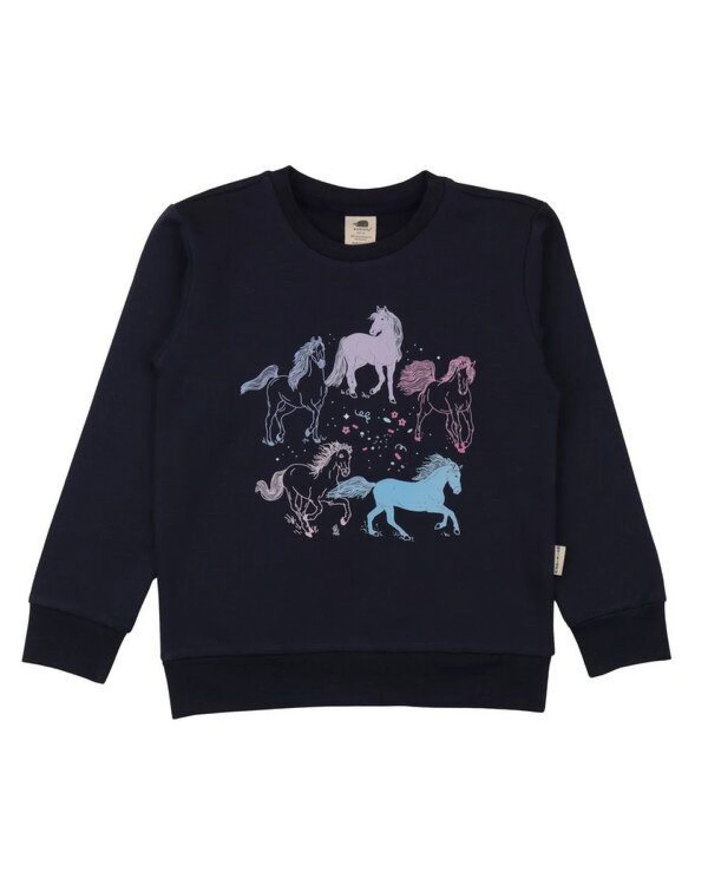 Kinder Sweatshirt Bio-Baumwolle GOTS navy von Walkiddy – gemütlicher, robuster Pullover für Alltag und Kita, nachhaltig, fair und angenehm weich auf der Haut – perfekt zum Kombinieren – Ansicht 2