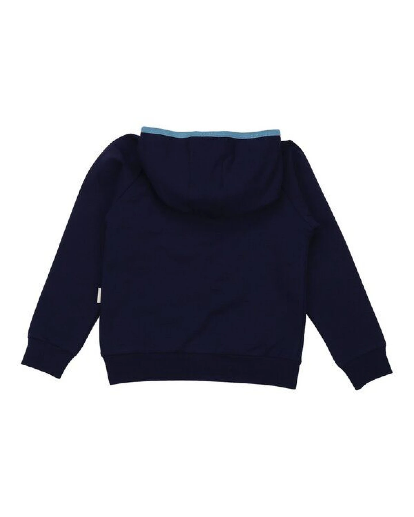 Kinder Kapuzenpullover GOTS-zertifiziert aus Bio-Baumwolle dunkelblau mit Fantasie-Motiv „Wonderland“ – Walkiddy – Ansicht 4