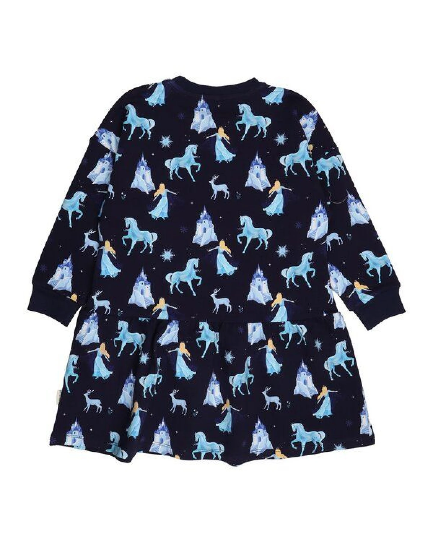 Kinder Sweatkleid Bio-Baumwolle „Fantastic Wonderland“ bunt, weiches Langarm Kleid von Walkiddy für Kleinkinder, gemütliches Jerseykleid, hautfreundlich & nachhaltig gefertigt – Ansicht 3