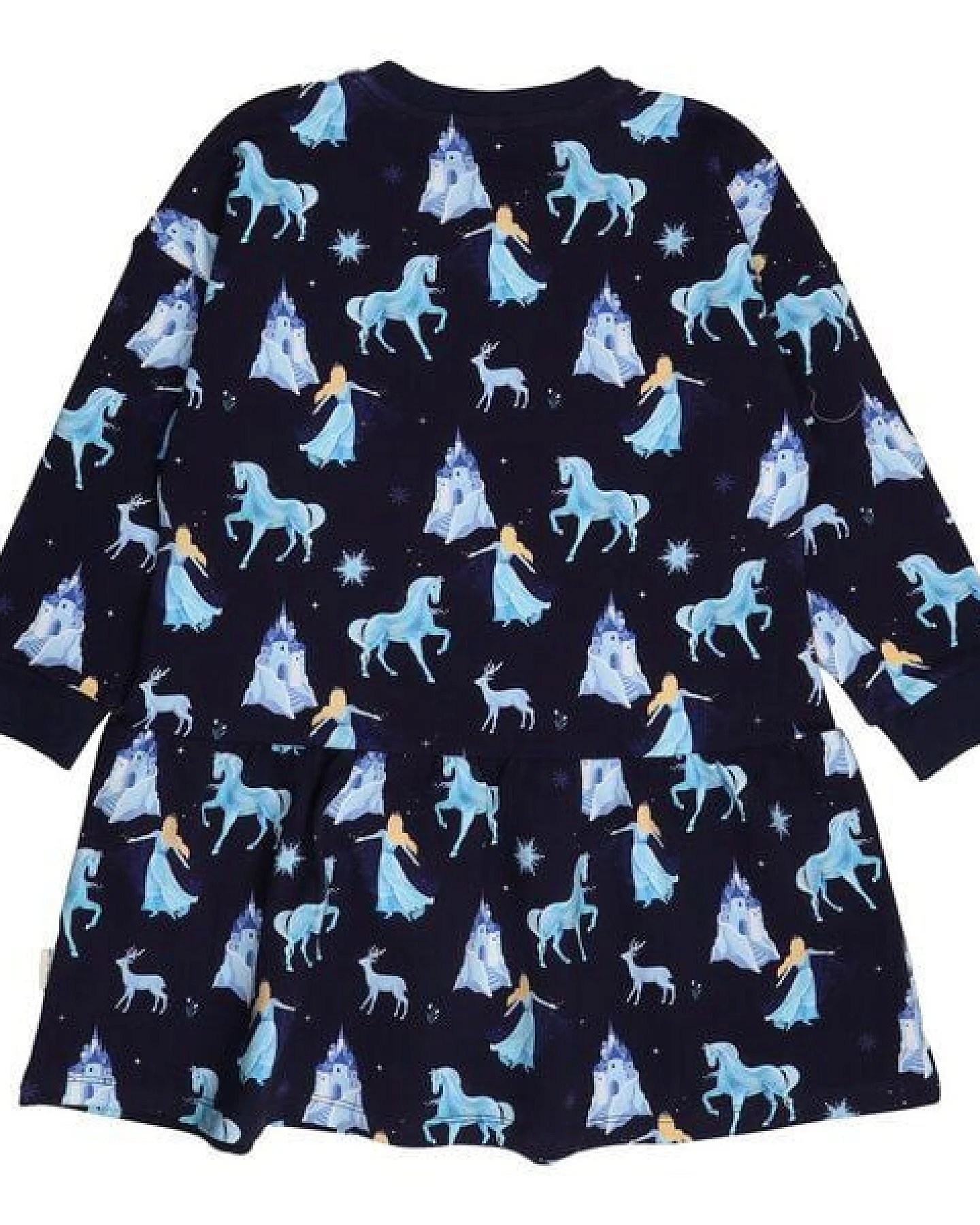 Kinder Sweatkleid Bio-Baumwolle „Fantastic Wonderland“ bunt, weiches Langarm Kleid von Walkiddy für Kleinkinder, gemütliches Jerseykleid, hautfreundlich & nachhaltig gefertigt – Ansicht 3