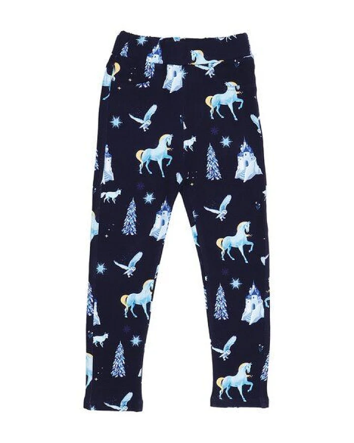 Kinder Sweat Leggings Bio-Baumwolle Fantastic Wonderland, innen weich, GOTS-zertifiziert, elastische Wohlfühlhose für Spielplatz, Kita und Zuhause von Walkiddy