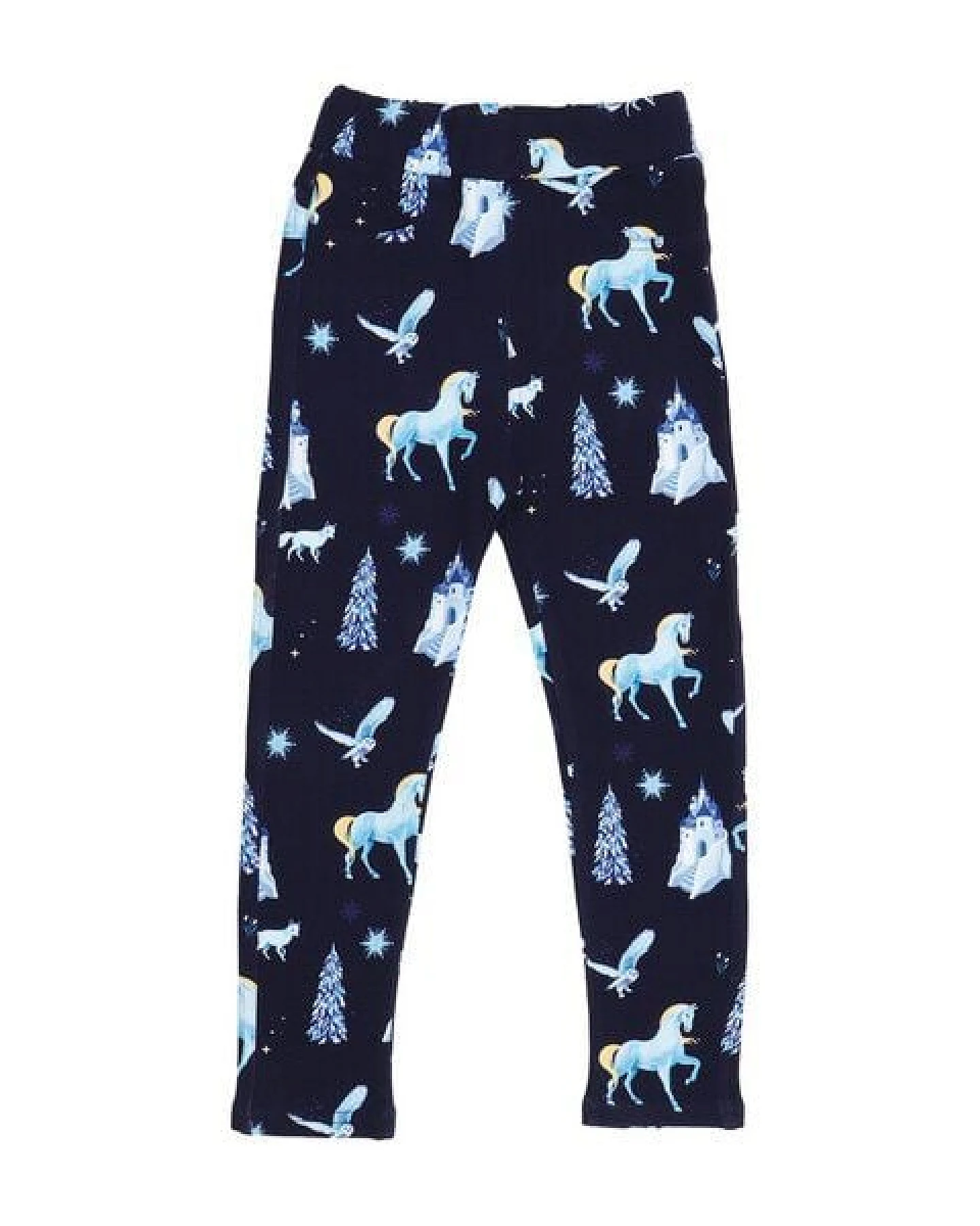 Kinder Sweat Leggings Bio-Baumwolle Fantastic Wonderland, innen weich, GOTS-zertifiziert, elastische Wohlfühlhose für Spielplatz, Kita und Zuhause von Walkiddy – Ansicht 2
