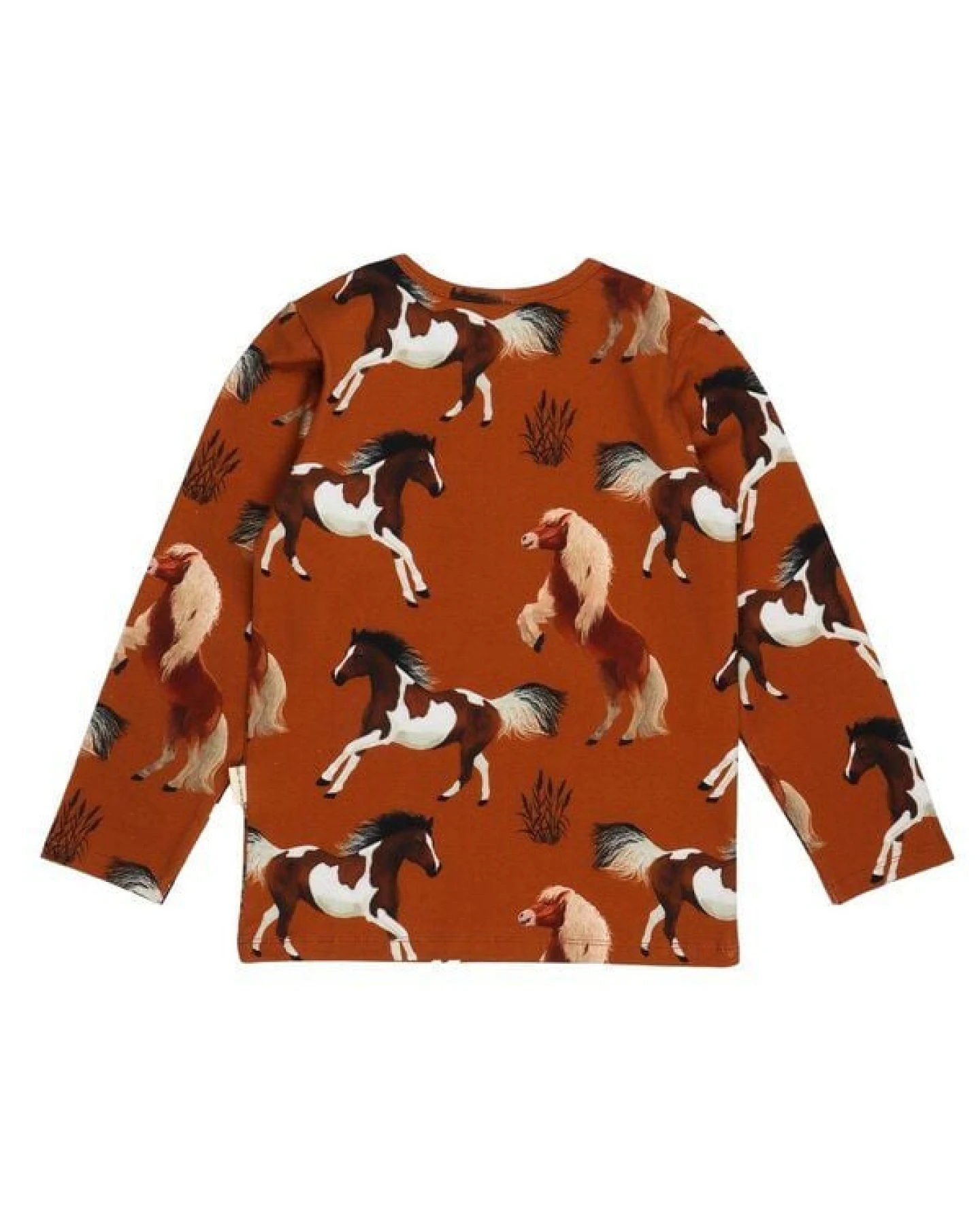 Kinder Langarmshirt Joyful Horses Bio-Baumwolle – GOTS-zertifiziertes Walkiddy Shirt mit Pferde-Print, weich, hautfreundlich & alltagstauglich – Ansicht 4