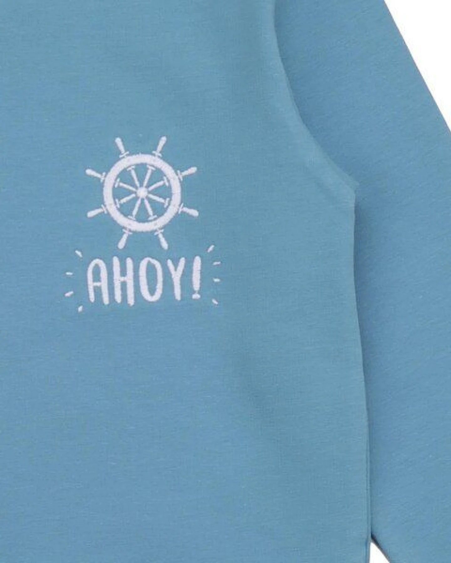 Kinder Sweatshirt GOTS-zertifiziert aus Bio-Baumwolle hellblau mit Wal-Motiv – Walkiddy – Ansicht 3