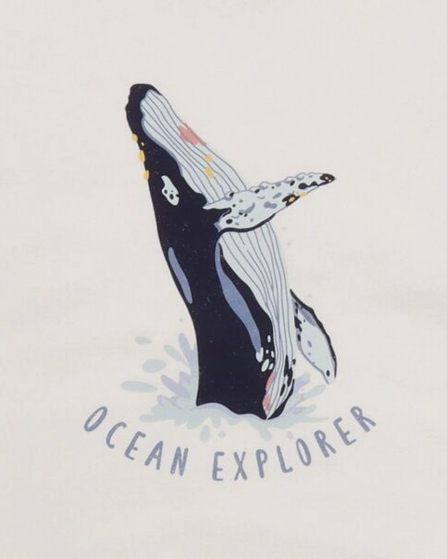 Kinder Sweatshirt Bio-Baumwolle Jumping Whales Walkiddy, GOTS-zertifiziert, kuschelweich, vegan, fair produziert, maritimer Allover-Print für kleine Entdecker innen – Ansicht 3